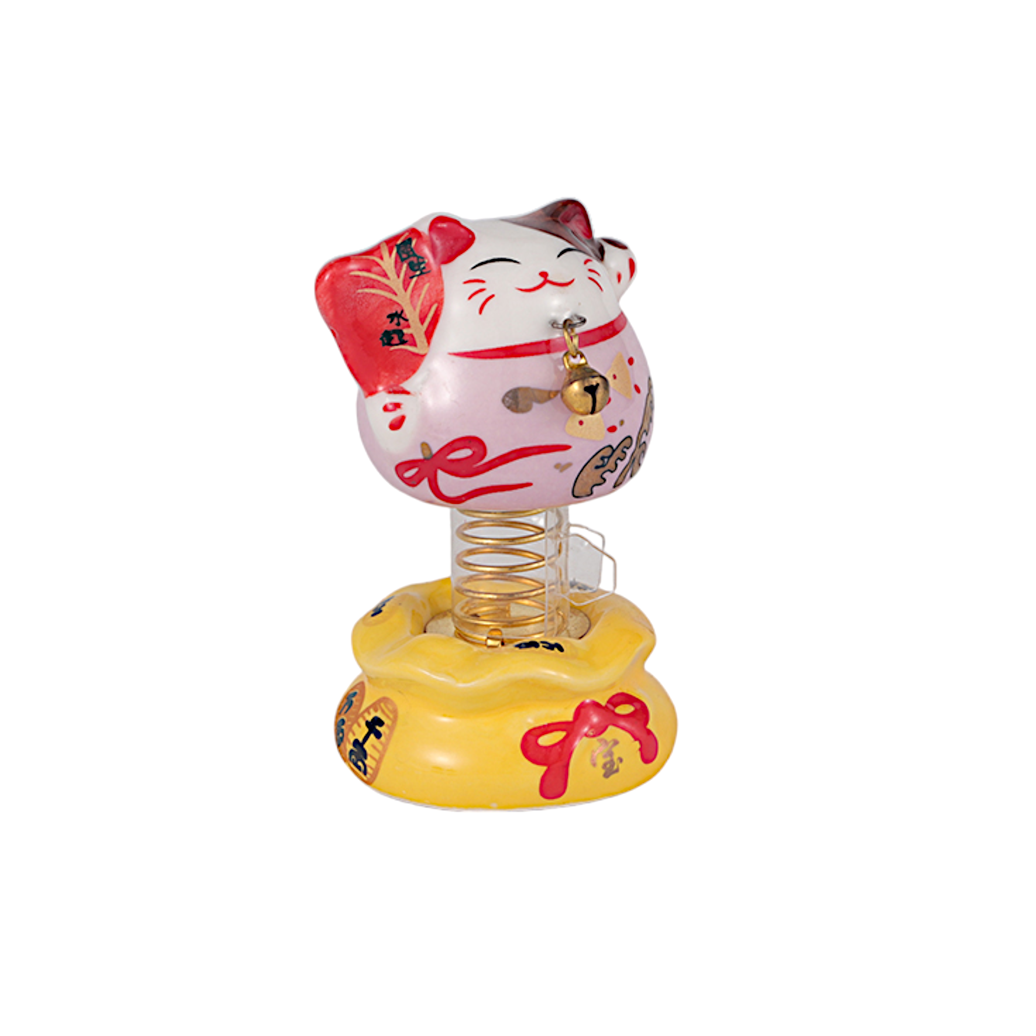 3 Inch Tall Maneki Neo Lucky Cat Figurine Bobbler (12/180)