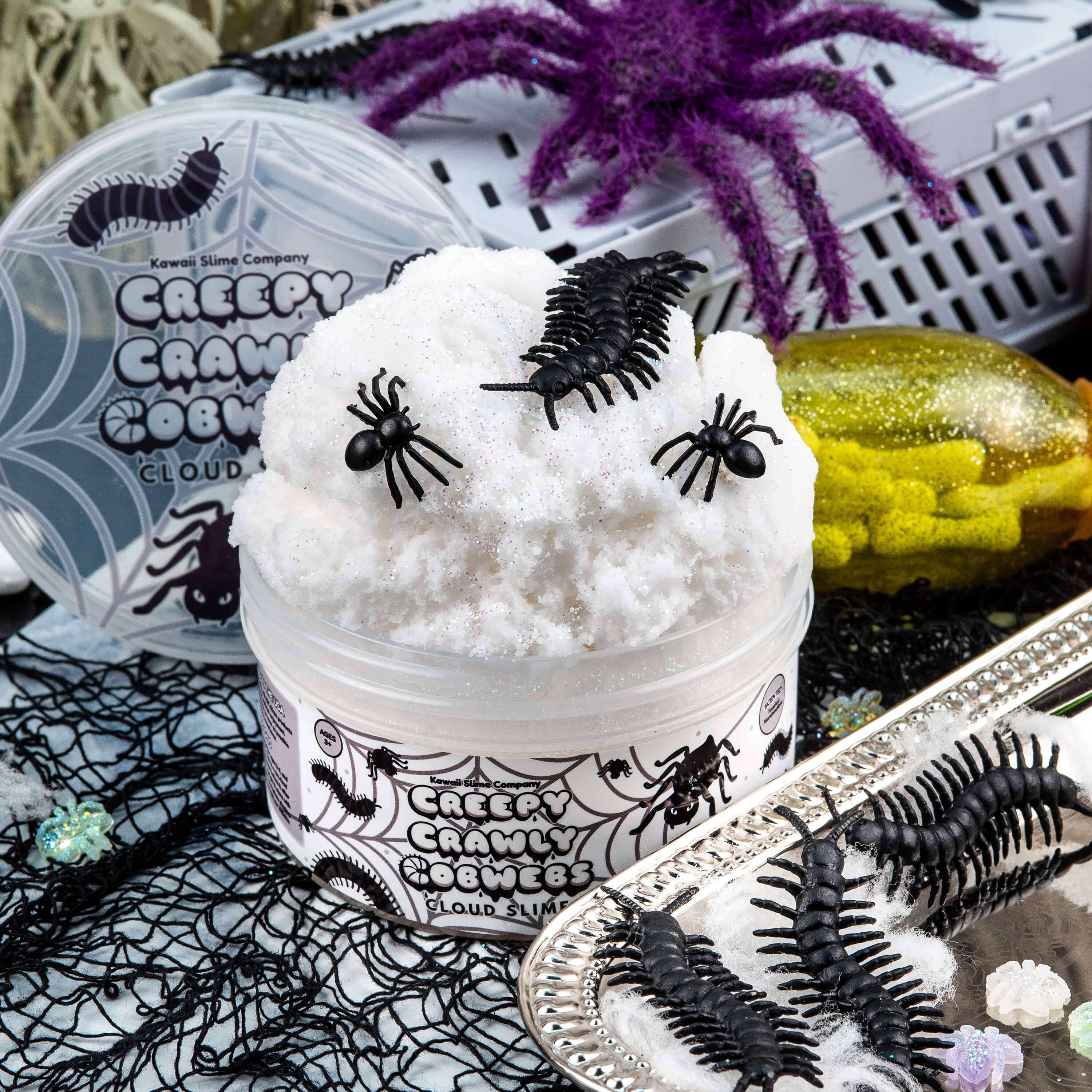 Creepy Crawly Cobwebs Cloud Slime (4pcs/case)