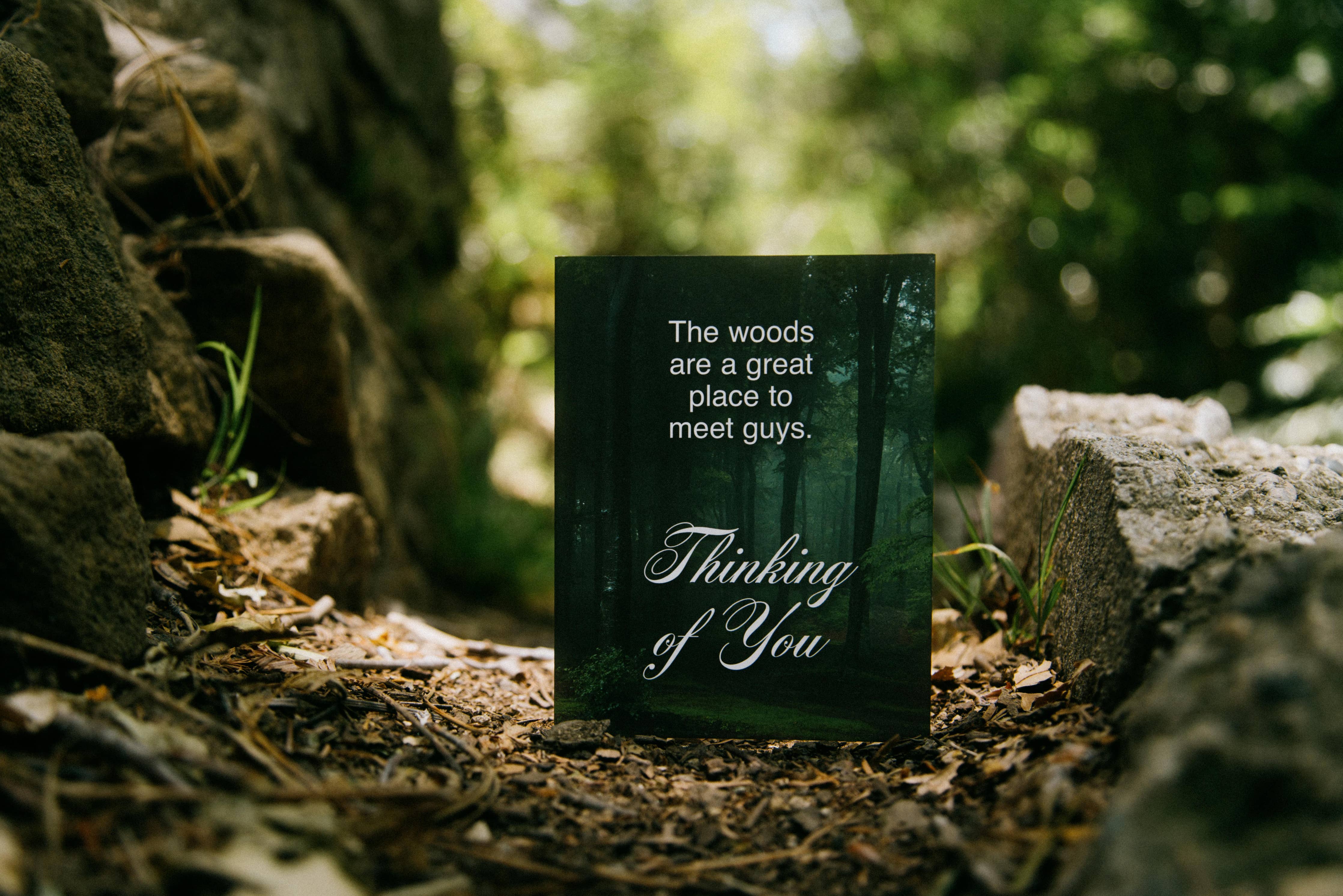 Guys in the Woods Greeting Card | Funny Card