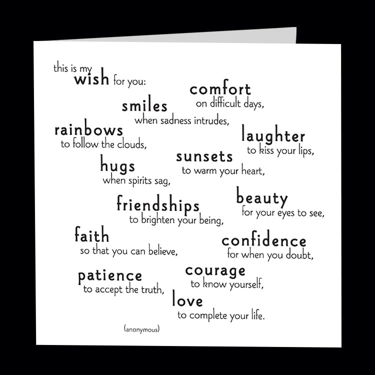 my wish for you card