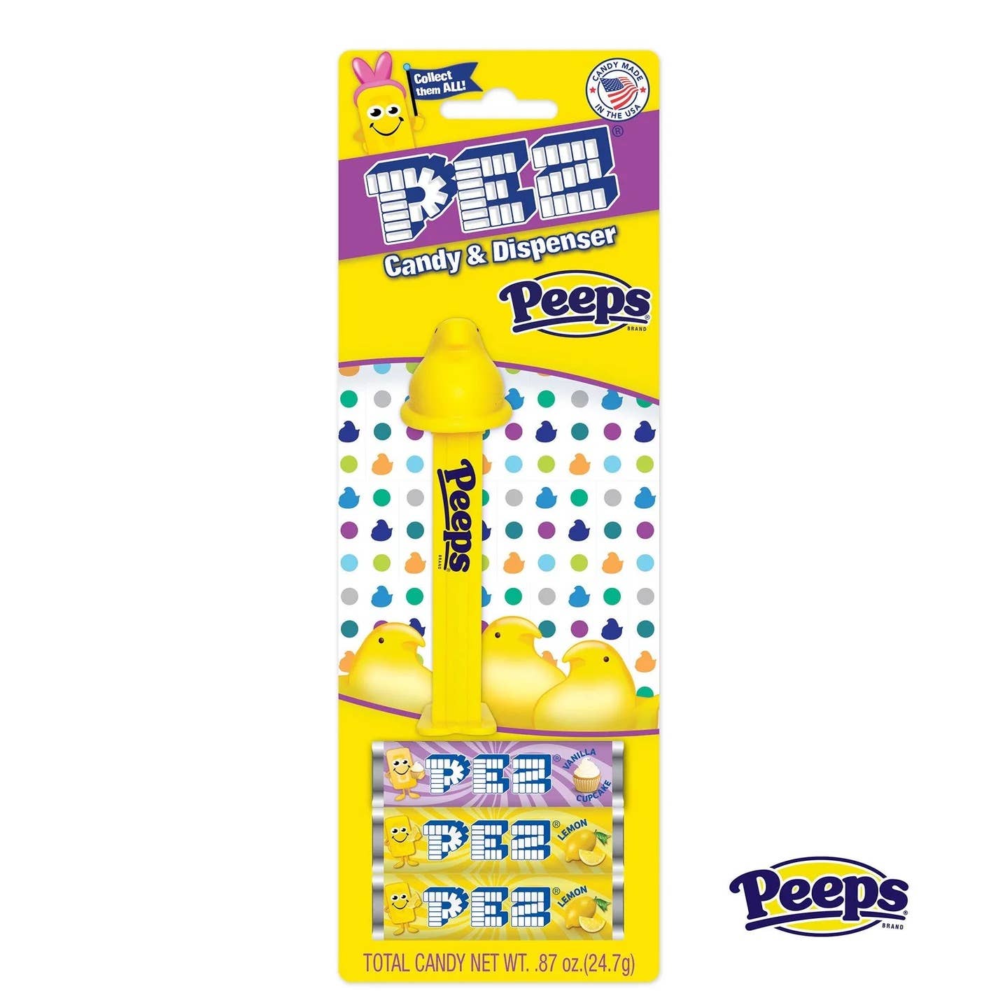 PEZ Easter Peeps Chicks Blister, 12ct Display