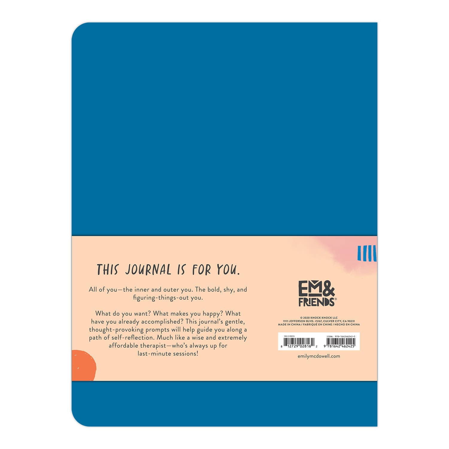 A guided journal titled Self-Helping Myself with prompts, questions, and illustrations for self-exploration and positive changes. Features faux leather cover, 160 pages, and full-color art.