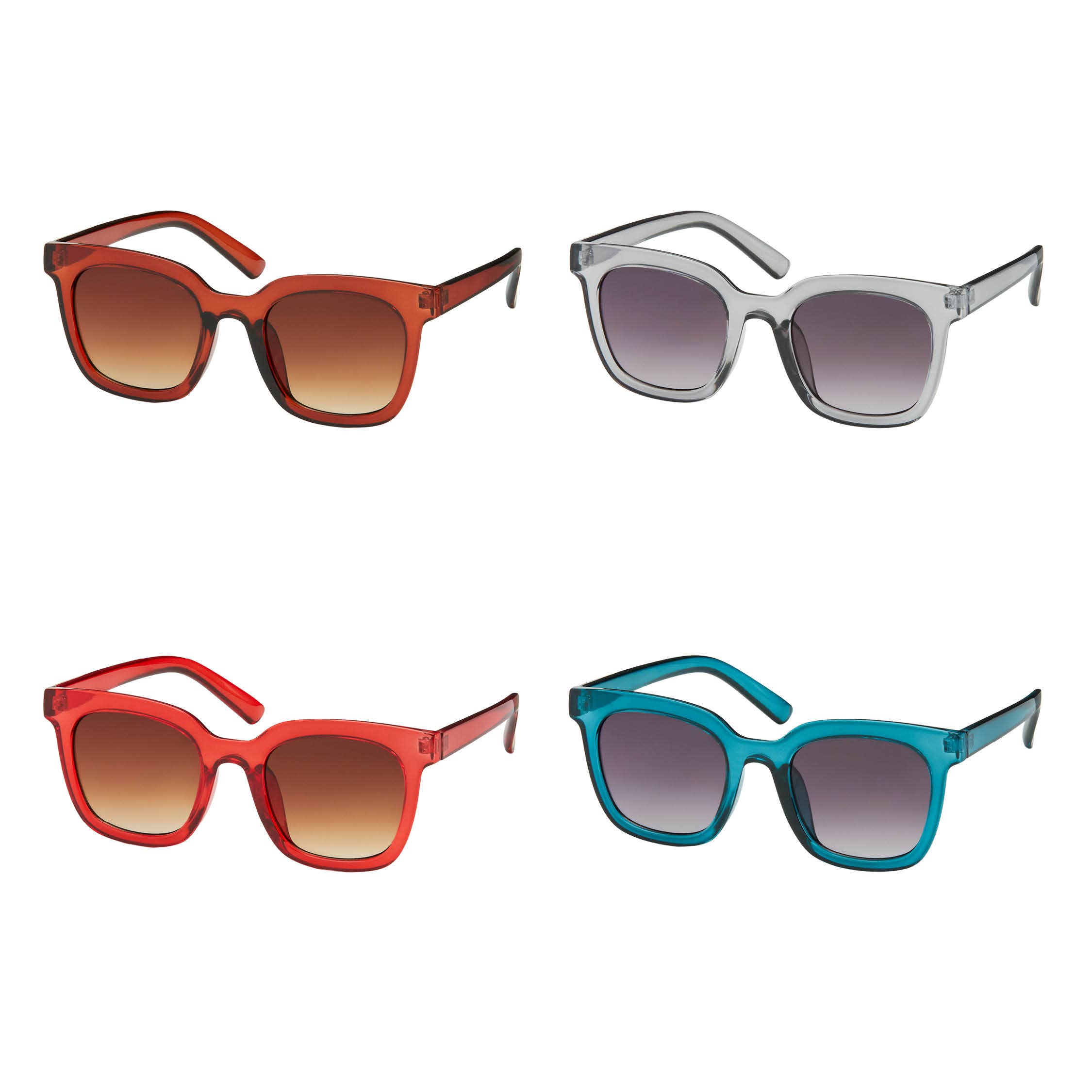 1311 Rose - Square Crystal Colors Sunglasses
