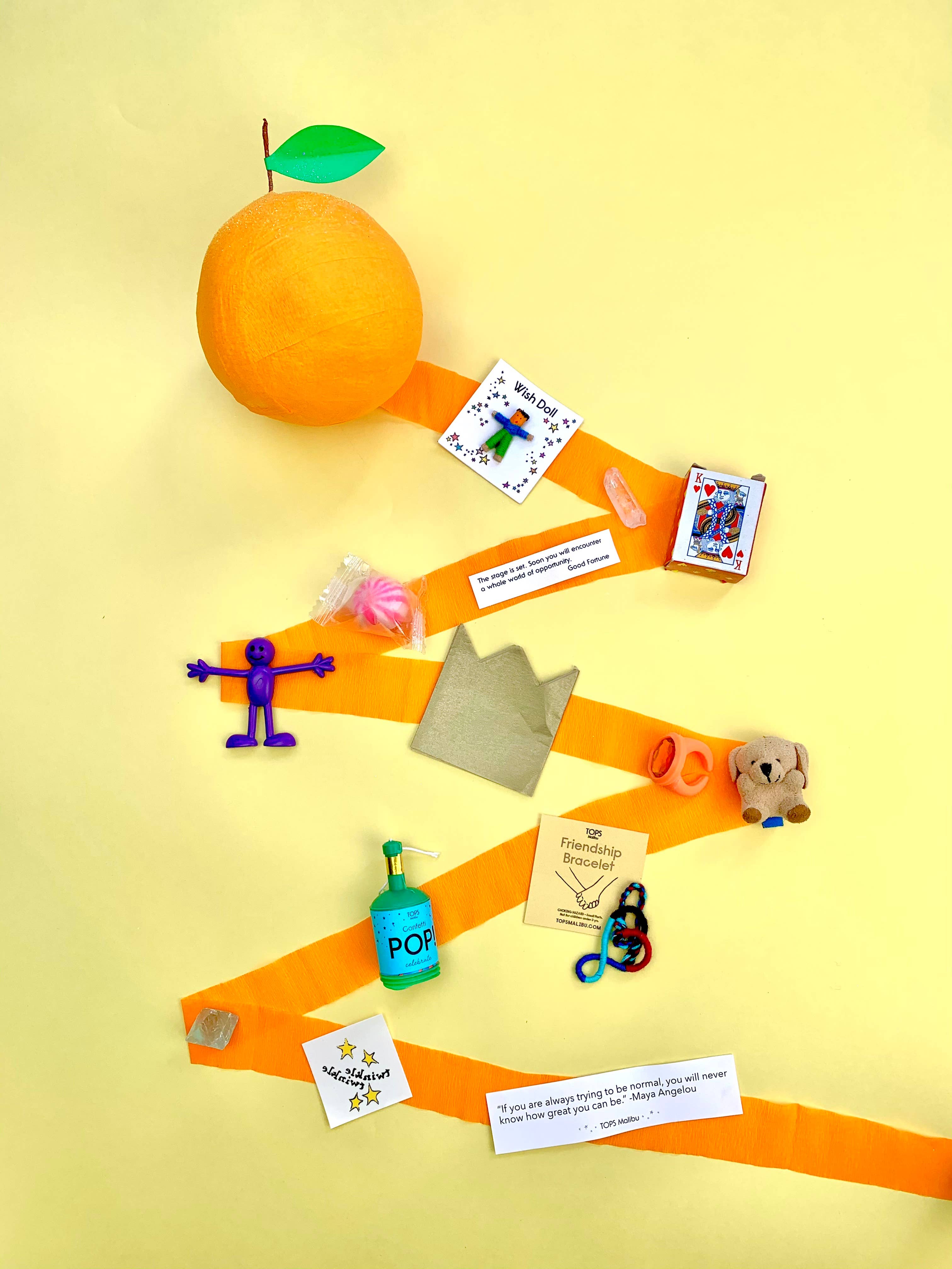 Mini Surprise Ball - Orange - "Be My Clementine"