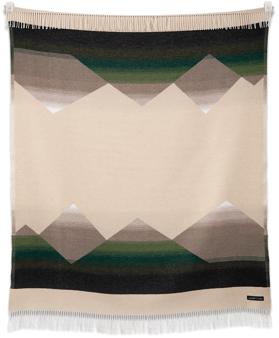 Mountain Timber Recycled Wool Throw Blanket