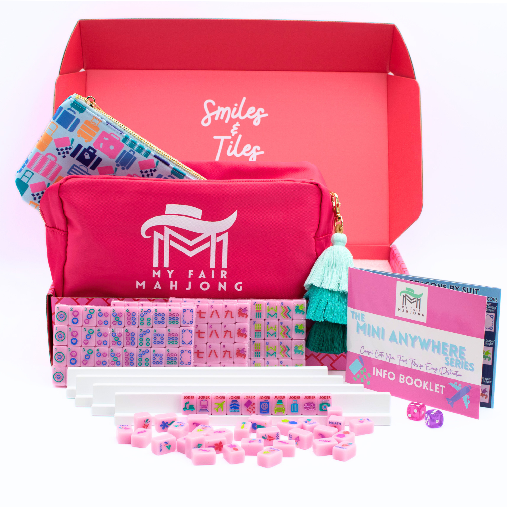MINI TRAVEL MAHJONG | Mini Anywhere Series | Pink