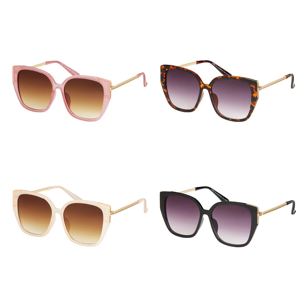 1349 Jade - Oversized w/Gold Temples Sunglasses