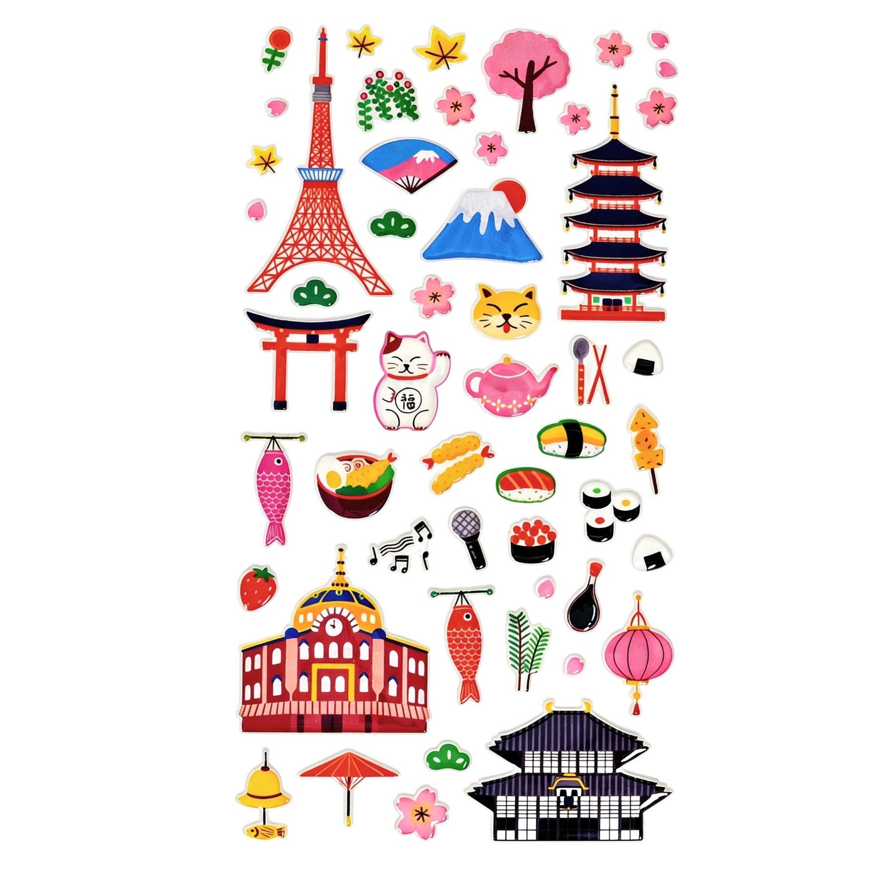 6 Piece Pack Tokyo Puffy Stickers (1/500)