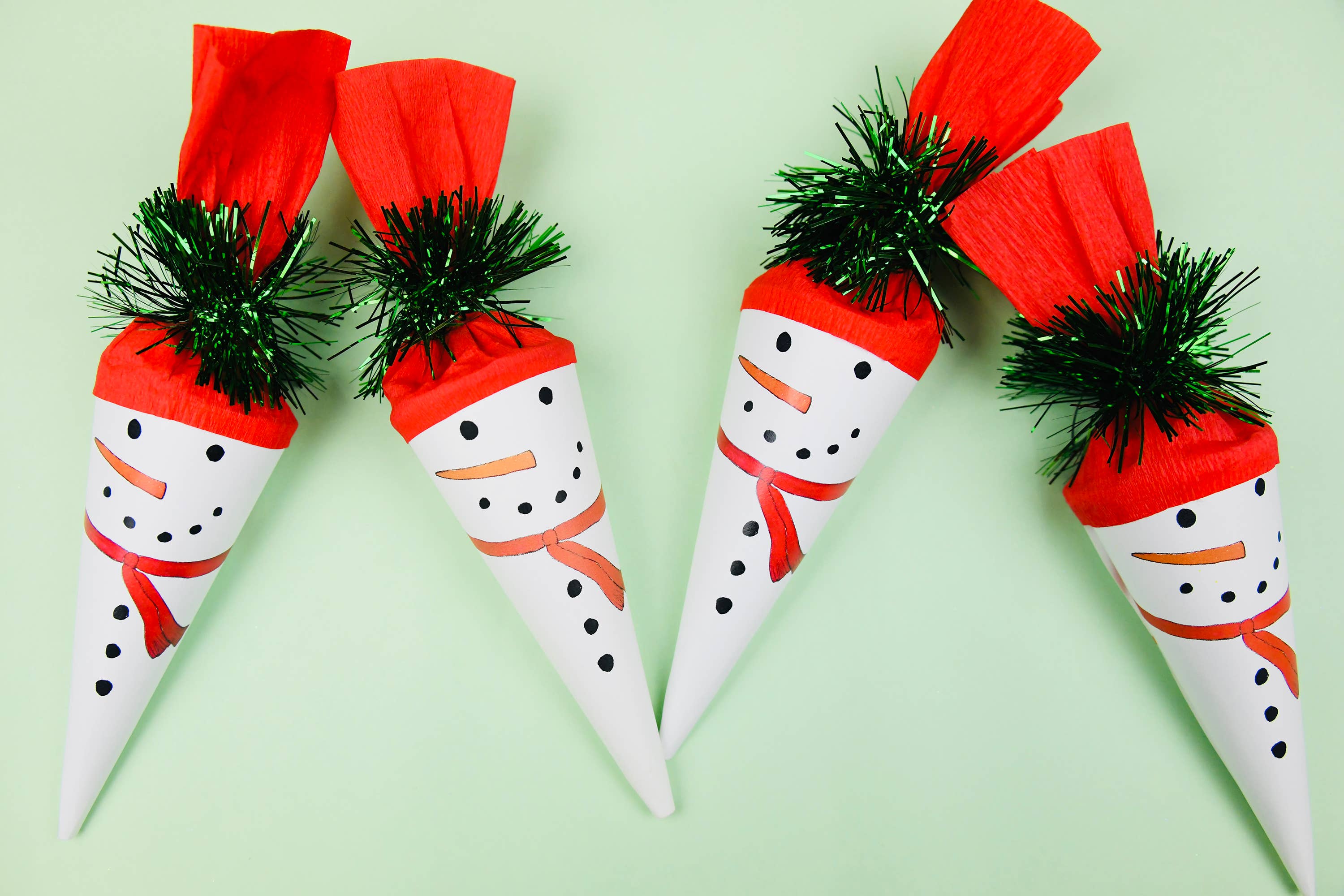 Mini 7" Surprise Cone - Winter Holiday - Snowman