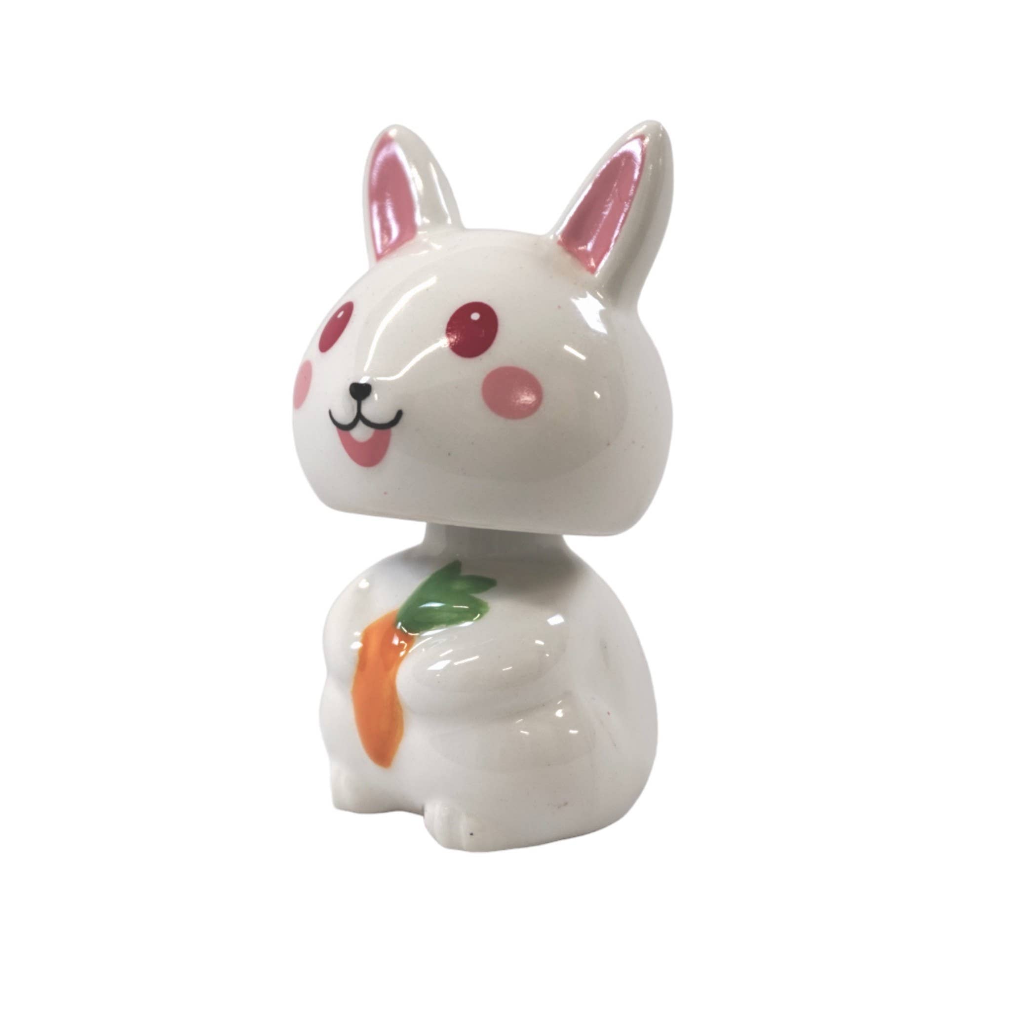 3 Inch Ceramic Bunny Bobble Head