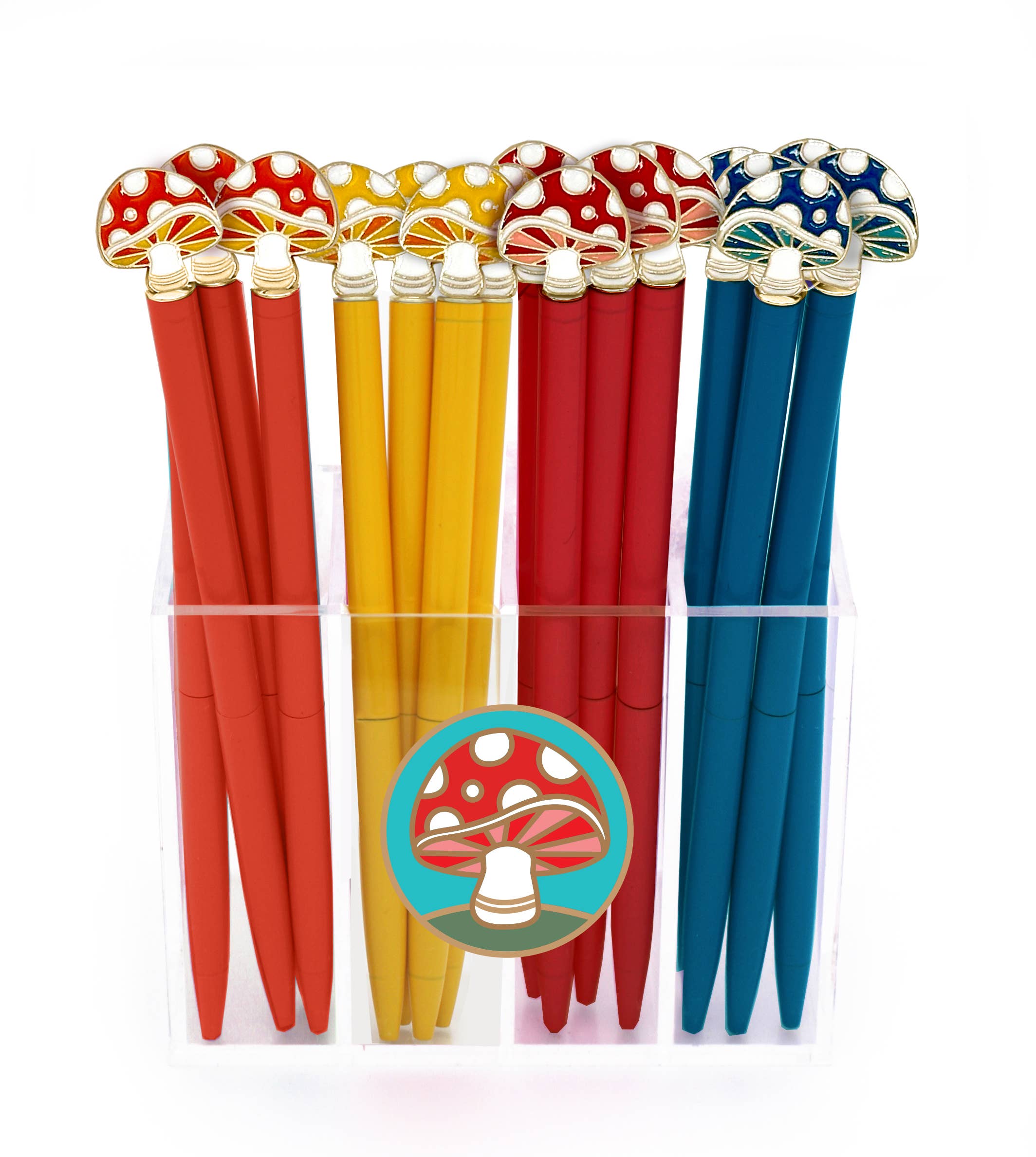 ENAMEL MUSHROOM CHARM PEN