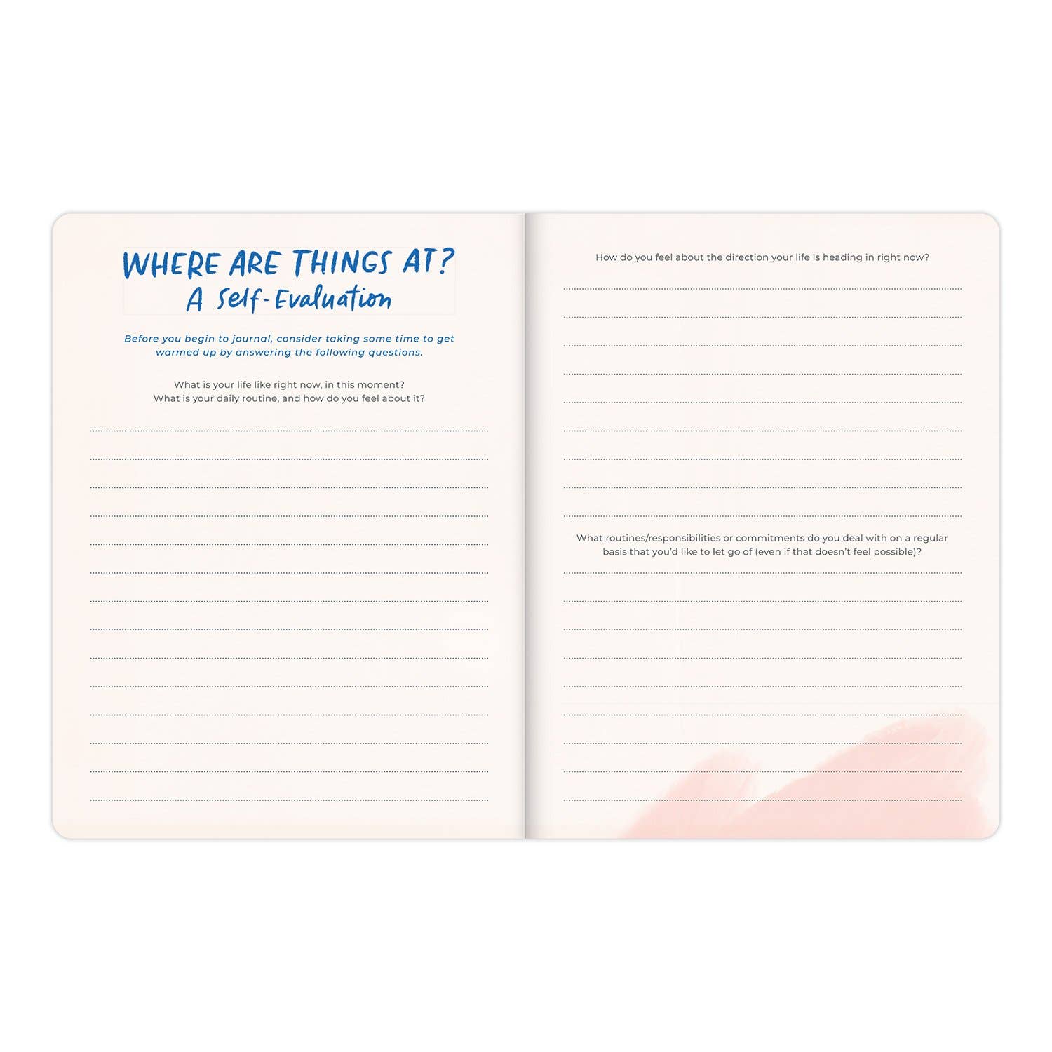 A guided journal titled Self-Helping Myself with prompts and illustrations for self-reflection and positive changes. Faux leather cover, 160 pages, full-color art, and ribbon marker included.