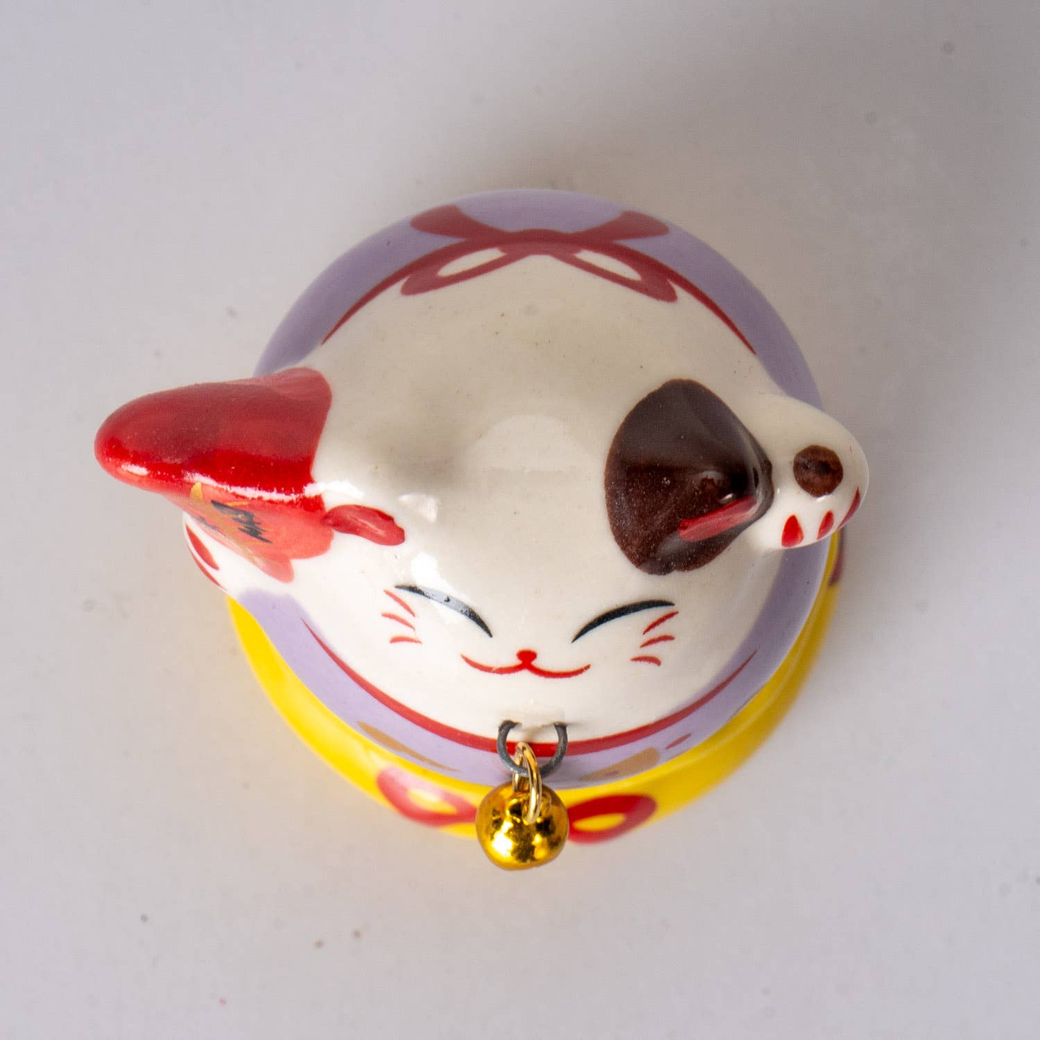3 Inch Tall Maneki Neo Lucky Cat Figurine Bobbler (12/180)