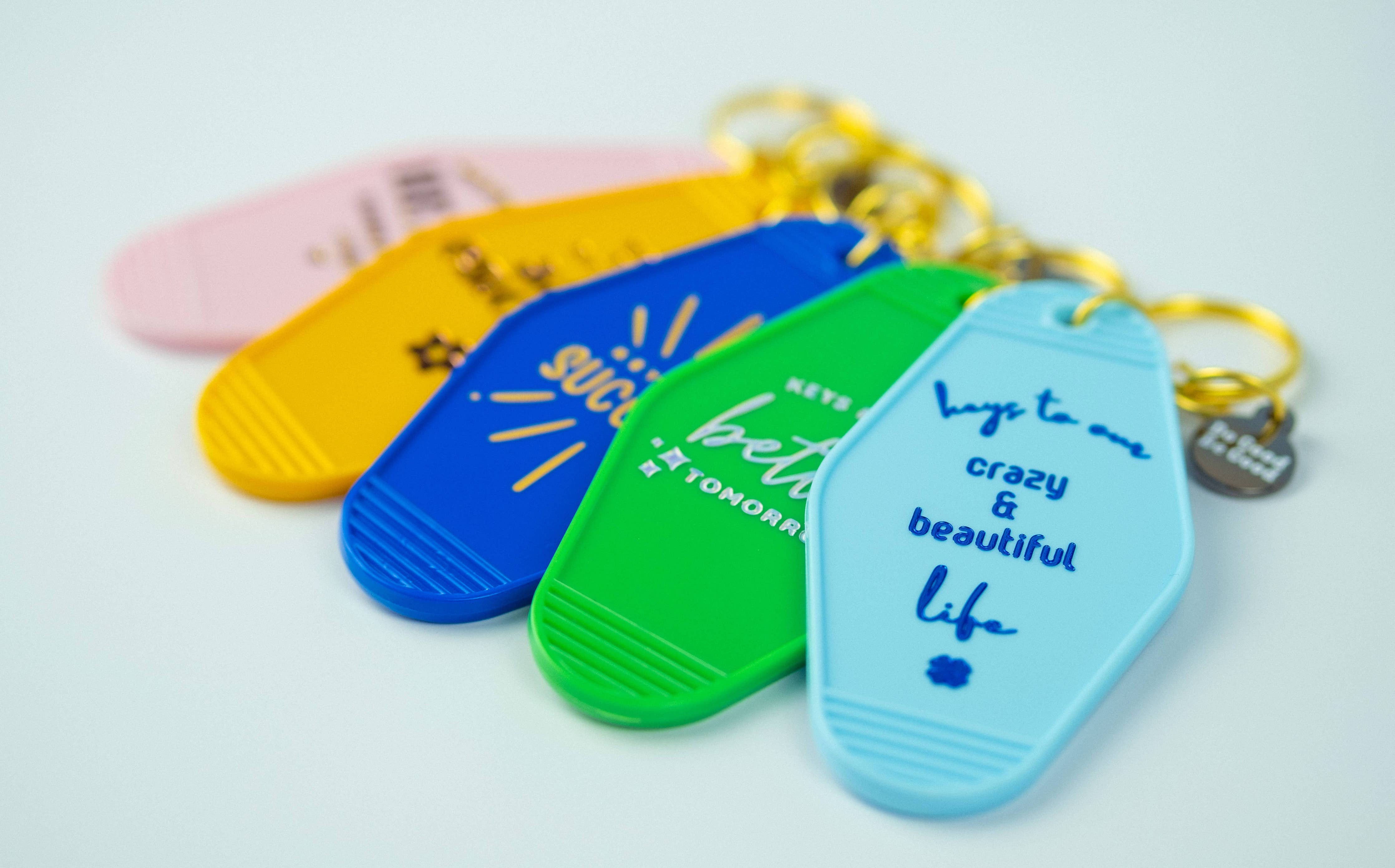 Acrylic Motel Keychain Keys to Success