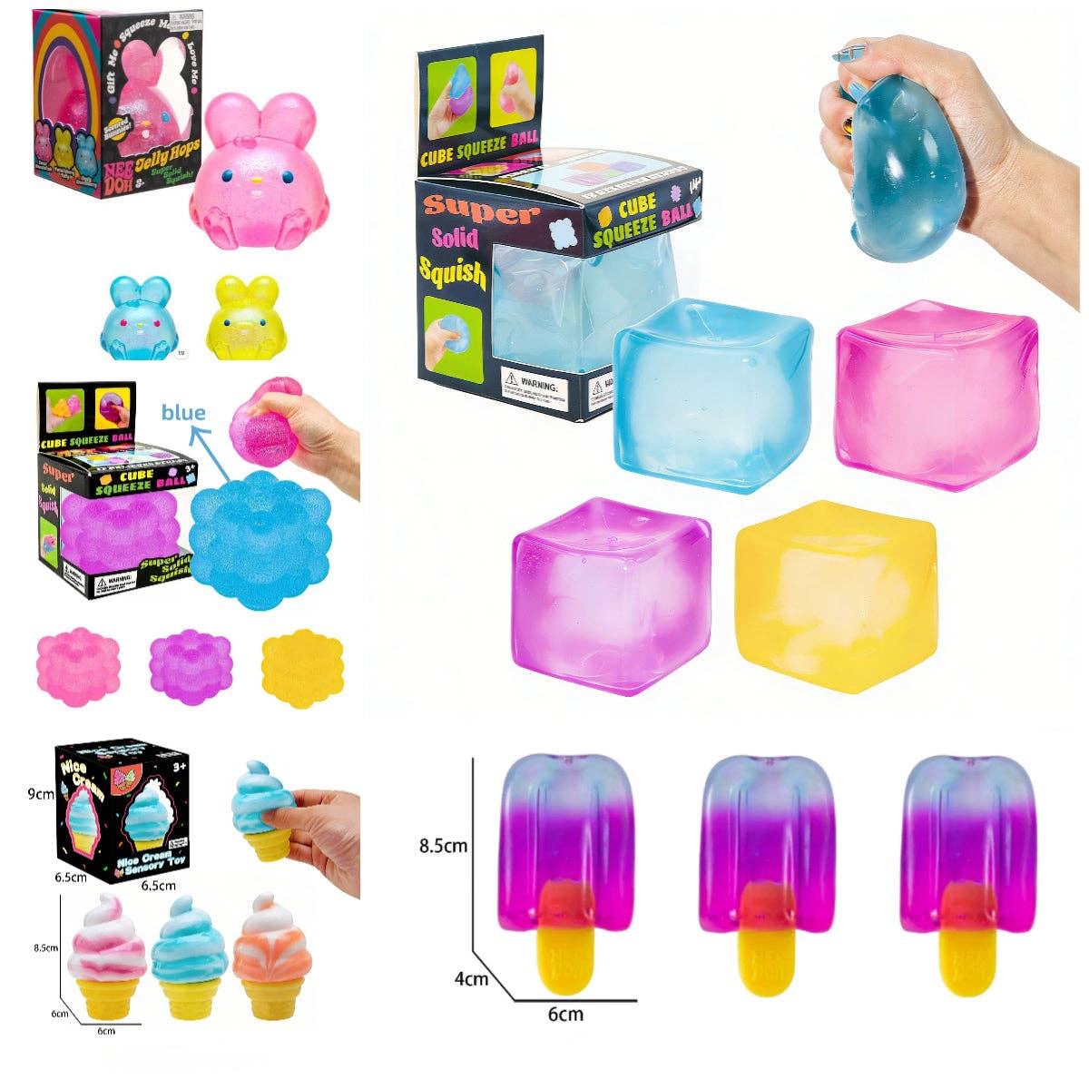 Nice Cube Translucent Slow Rising Stress Relief Squeeze Toy