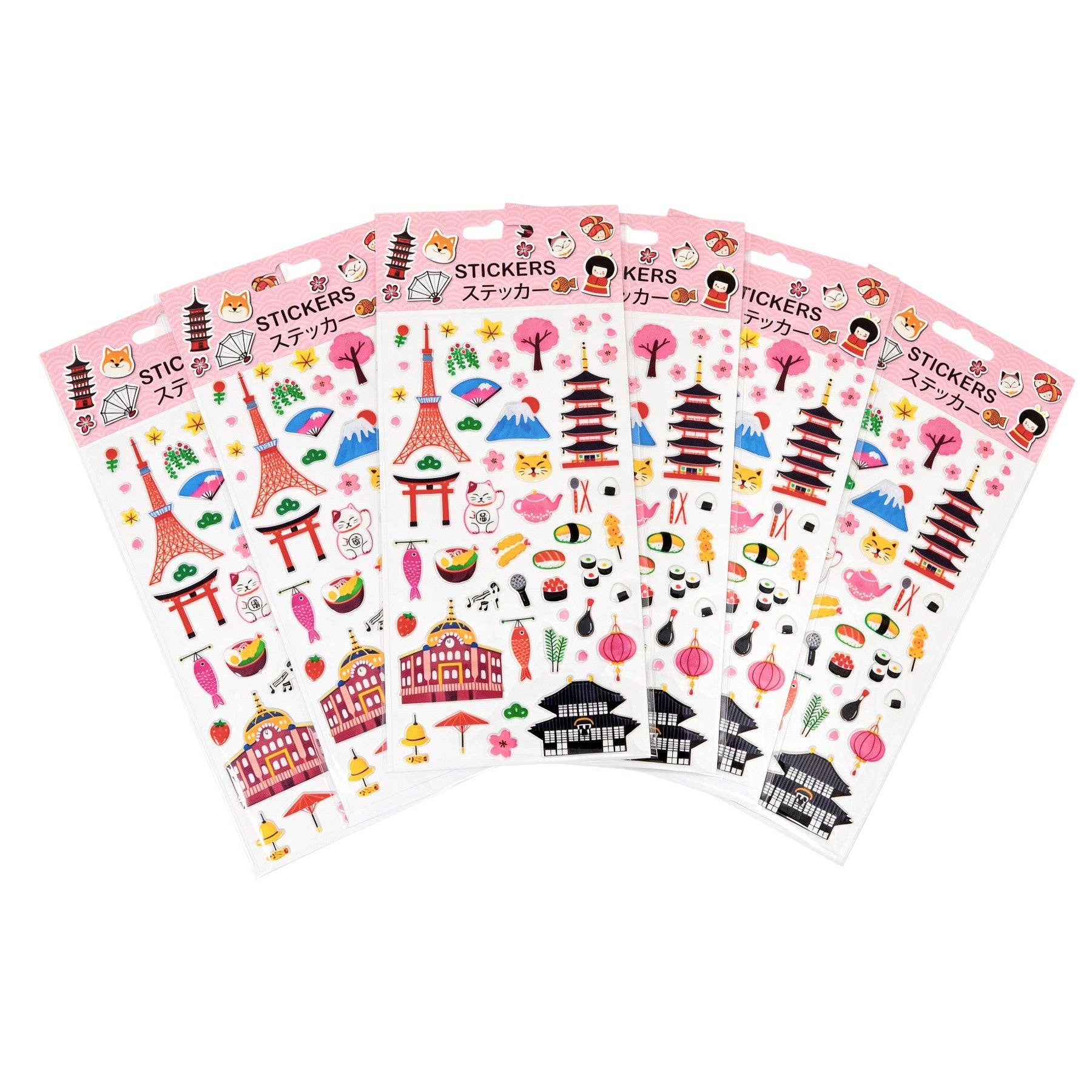 6 Piece Pack Tokyo Puffy Stickers (1/500)