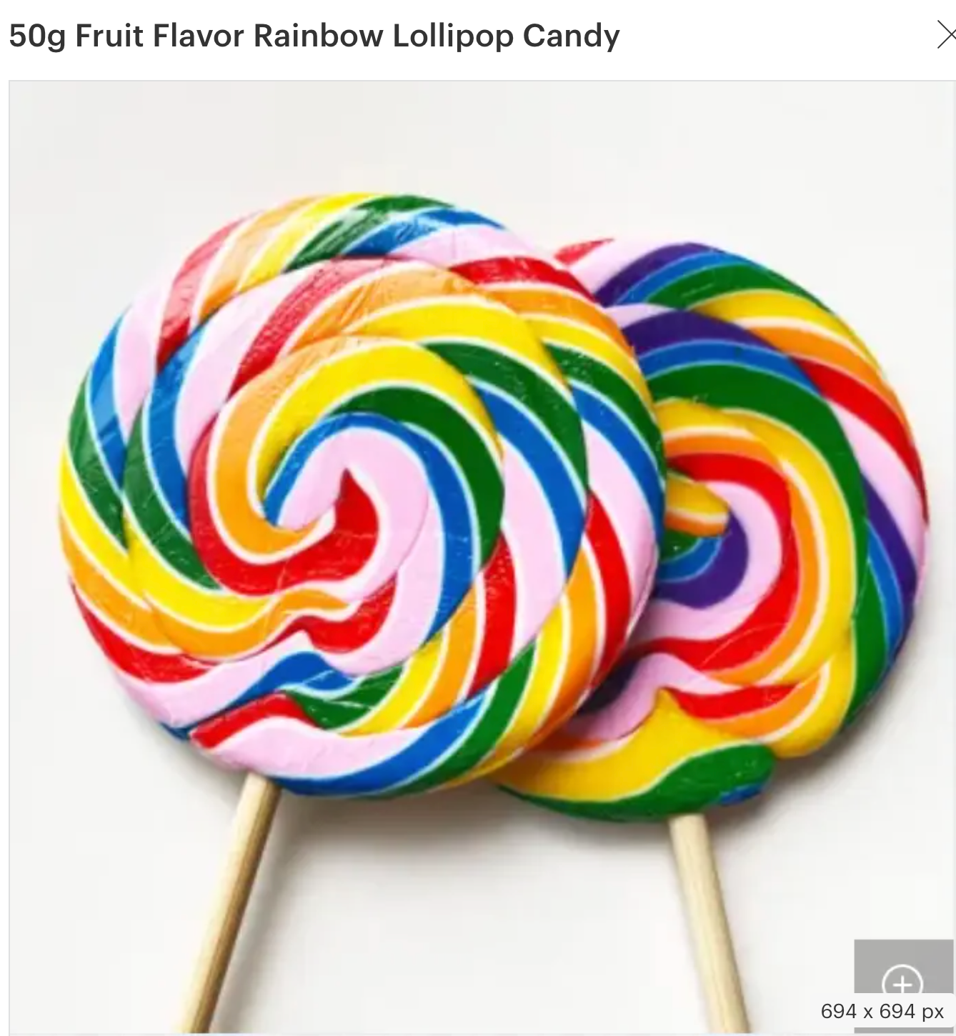 Close-up of a Fruit Flavor Rainbow Lollipop Candy, featuring a colorful, fruity treat perfect for Christmas, Halloween, and Easter. Ideal for gifting, with a shelf life of 18 months.