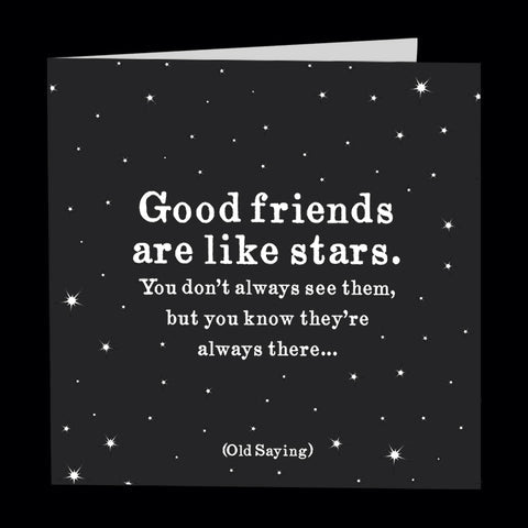 good friends stars card