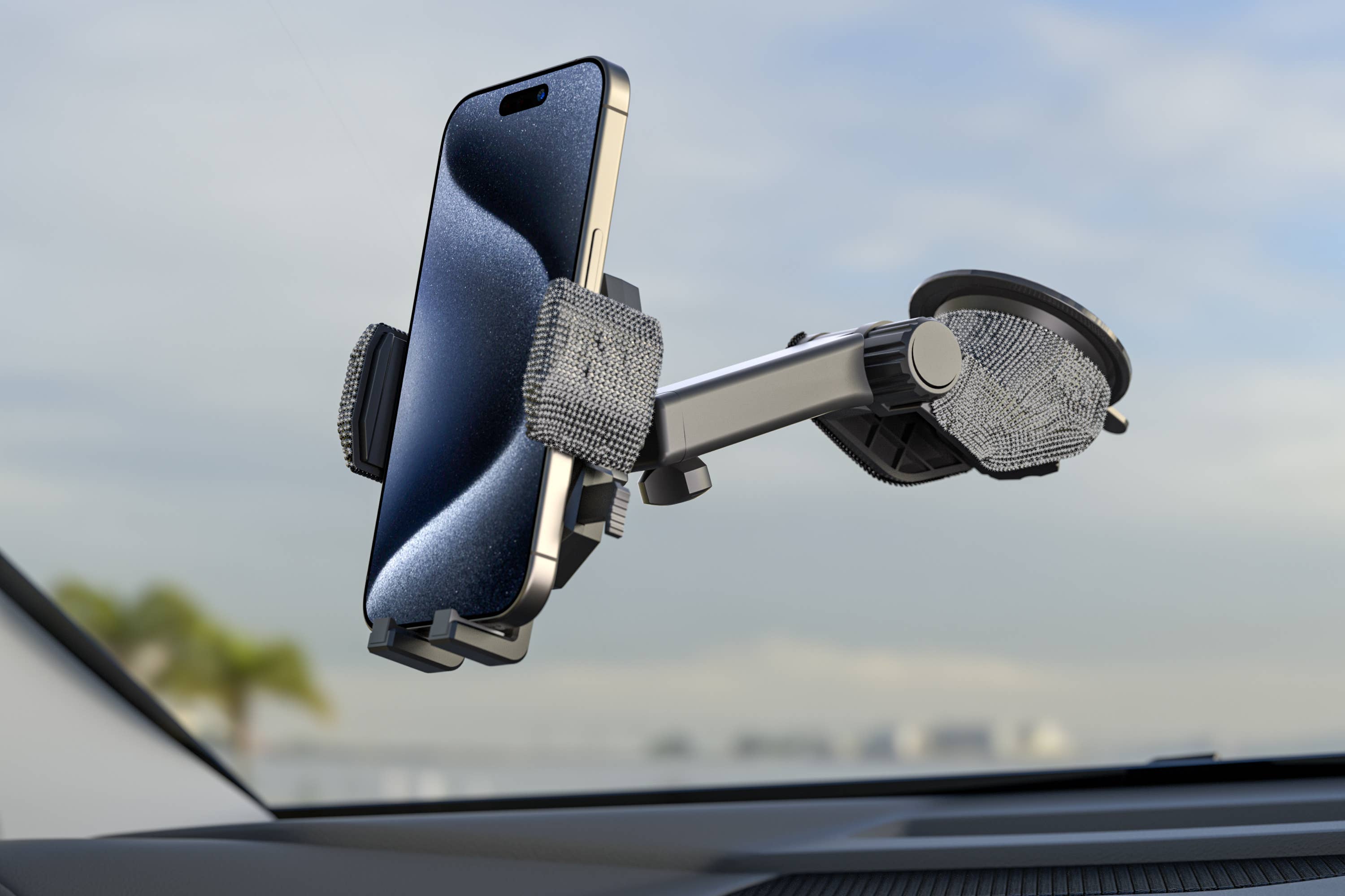 Bling Cradle Car Mount for Smartphones With Retail Pack