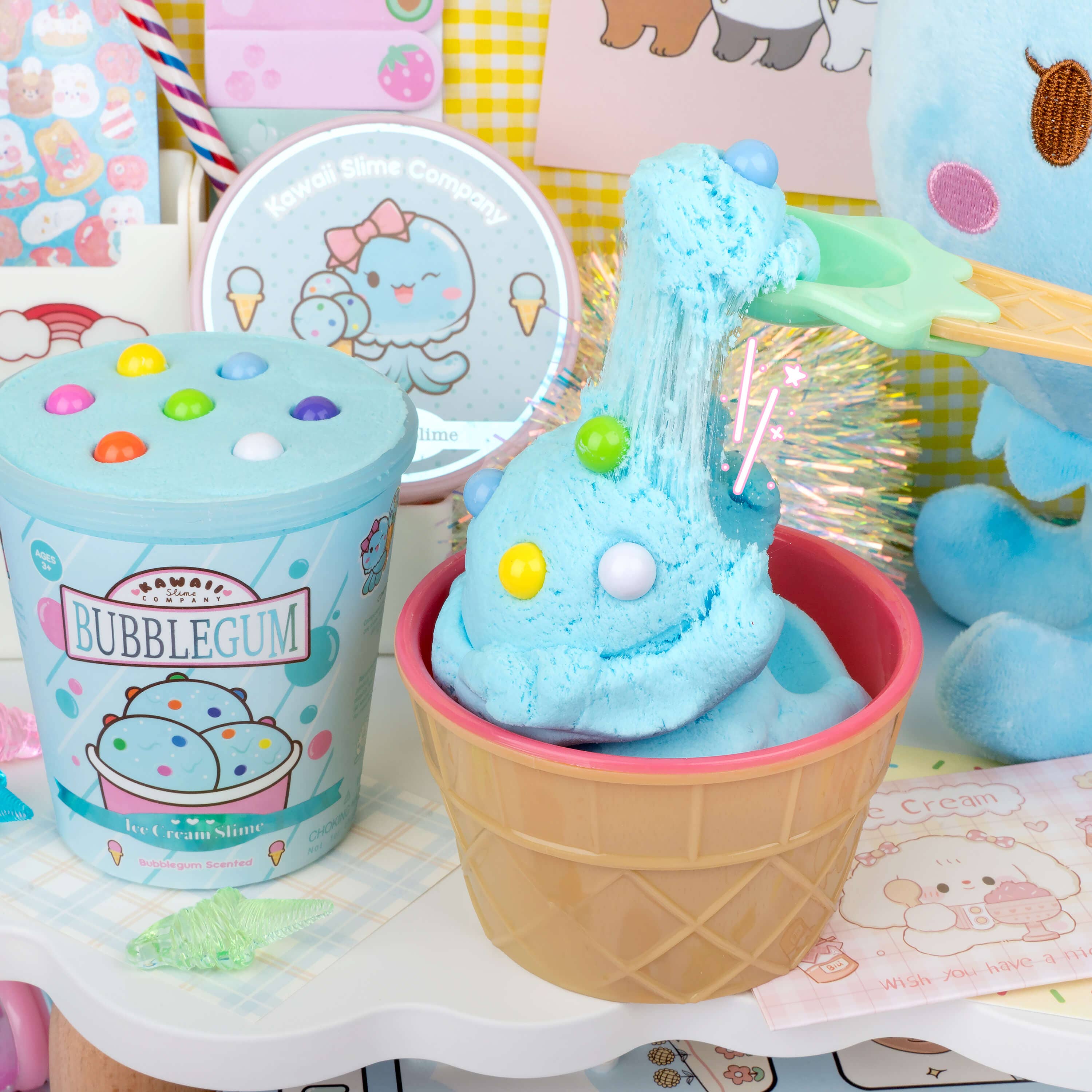 Bubblegum Scented Ice Cream Pint Slime (5pcs/case)