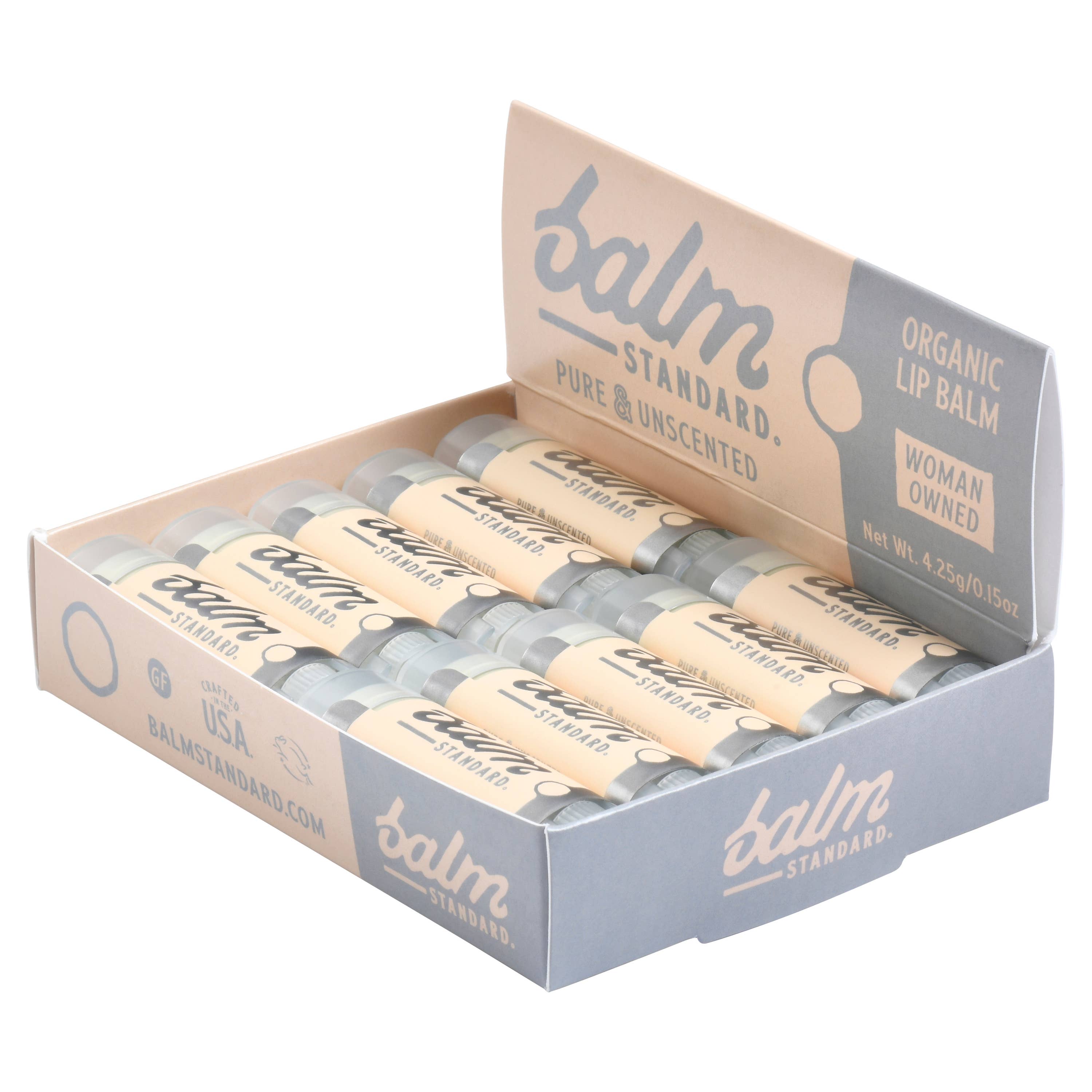Pure & Unscented Lip Balm 20 Unit Display Box