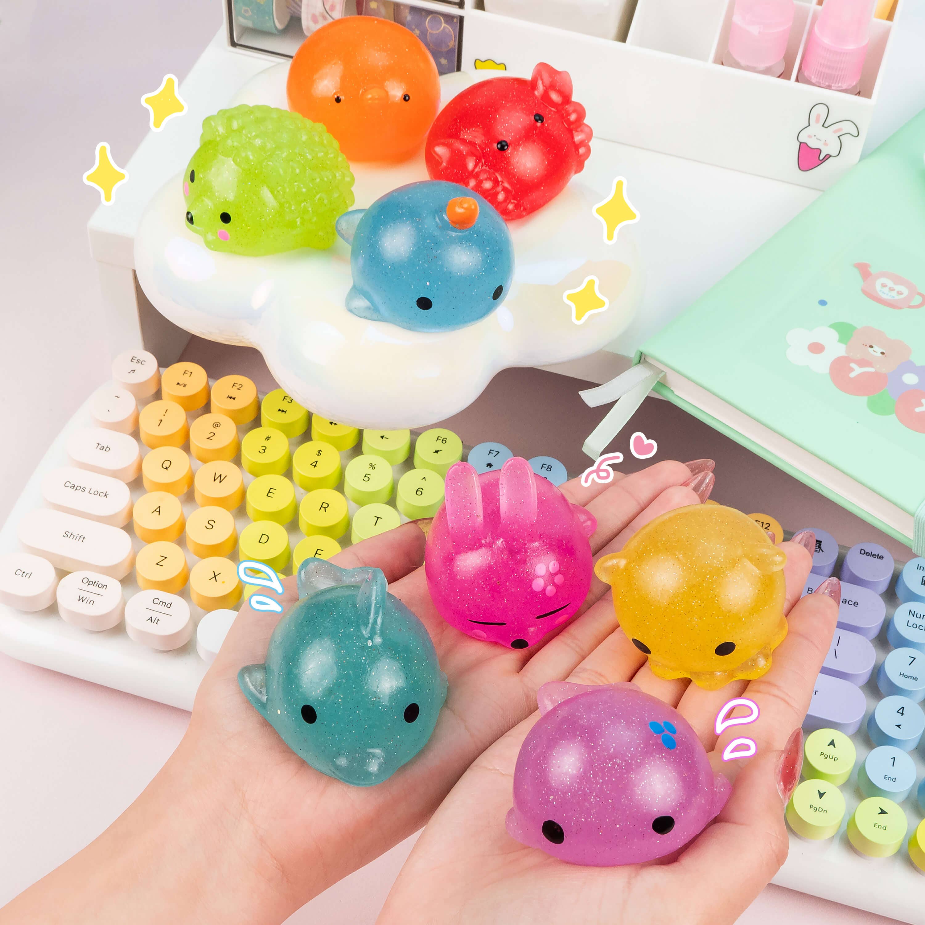 Jumbo Glitter Mochi Squishy Toy (24pcs/case)