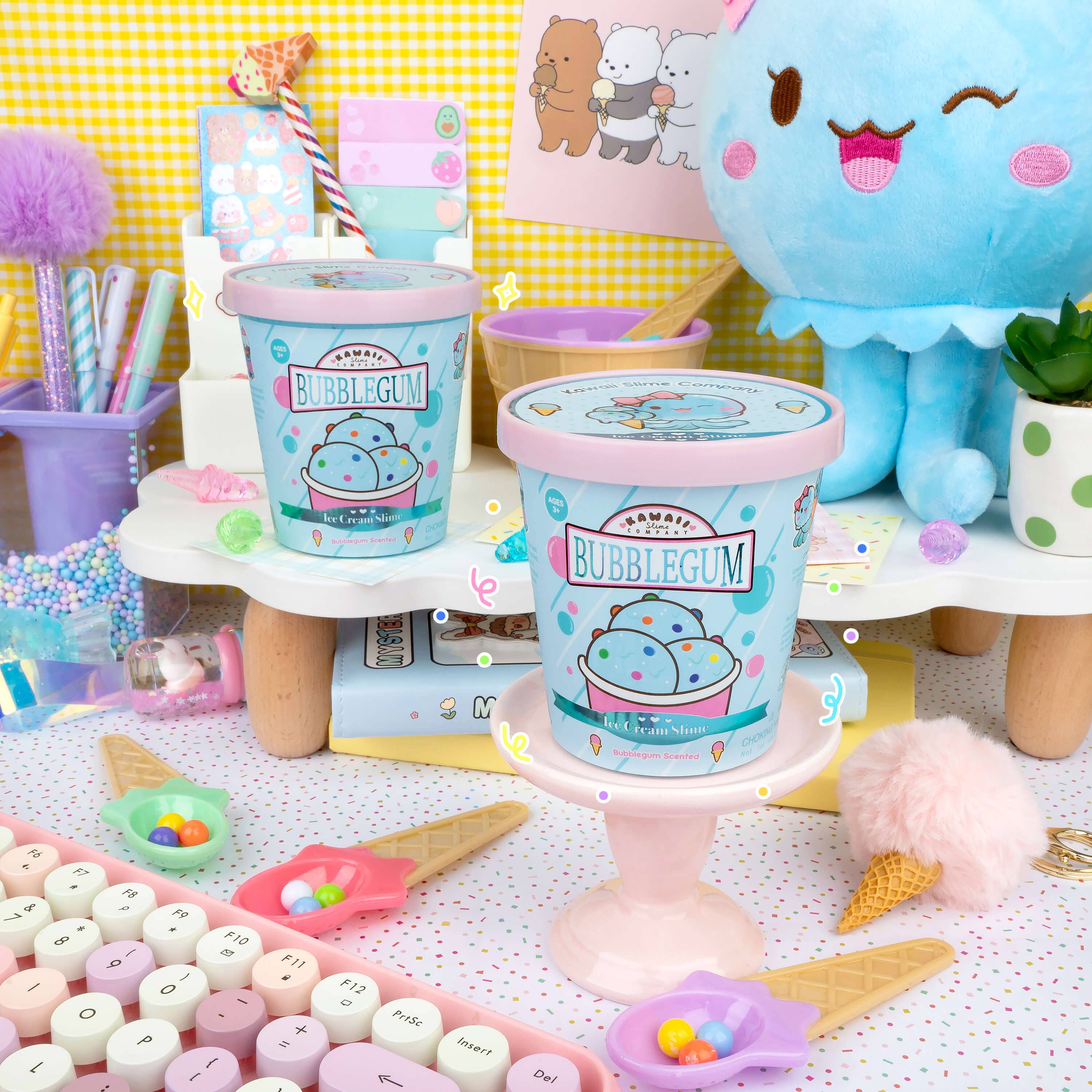 Bubblegum Scented Ice Cream Pint Slime (5pcs/case)