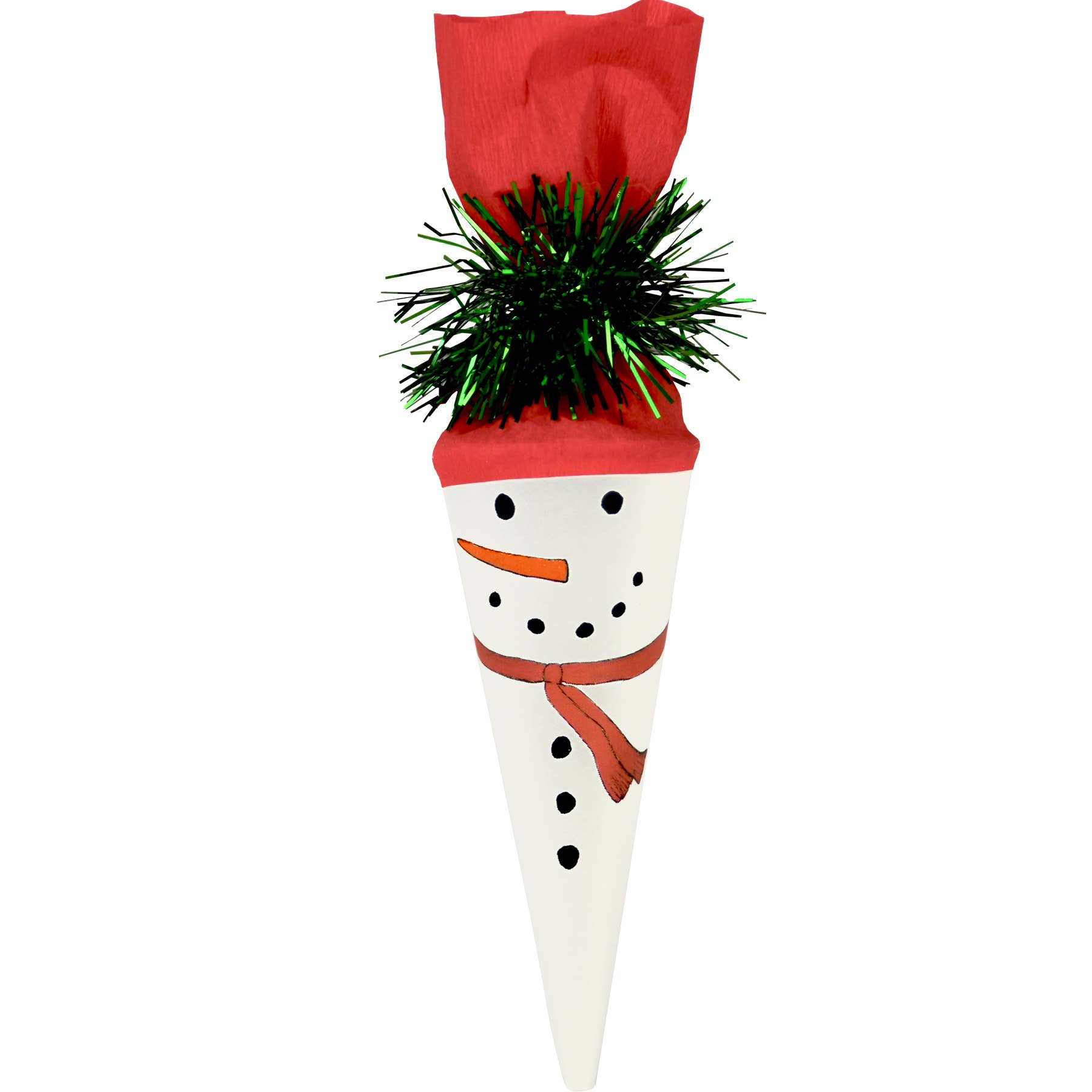 Mini 7" Surprise Cone - Winter Holiday - Snowman