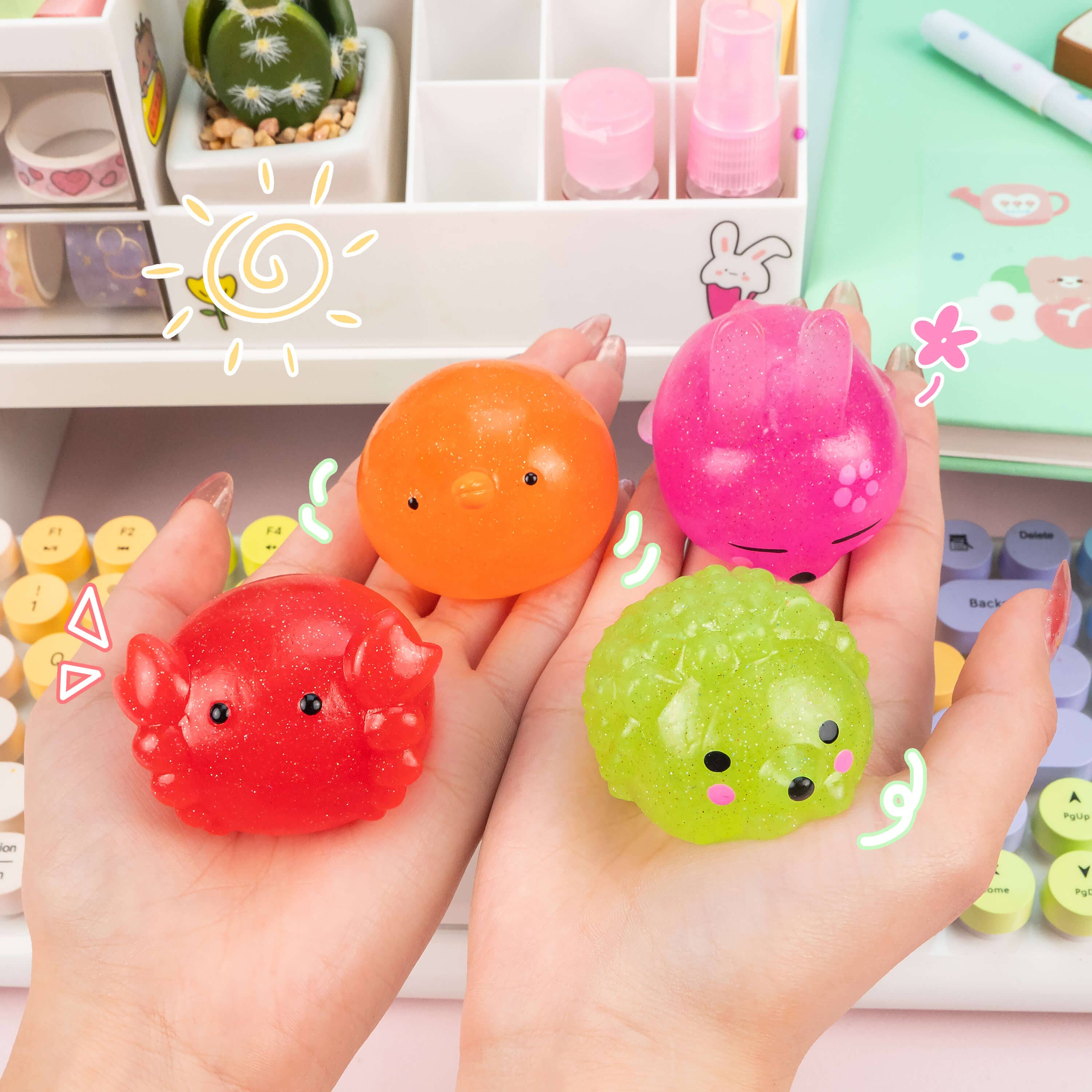 Jumbo Glitter Mochi Squishy Toy (24pcs/case)