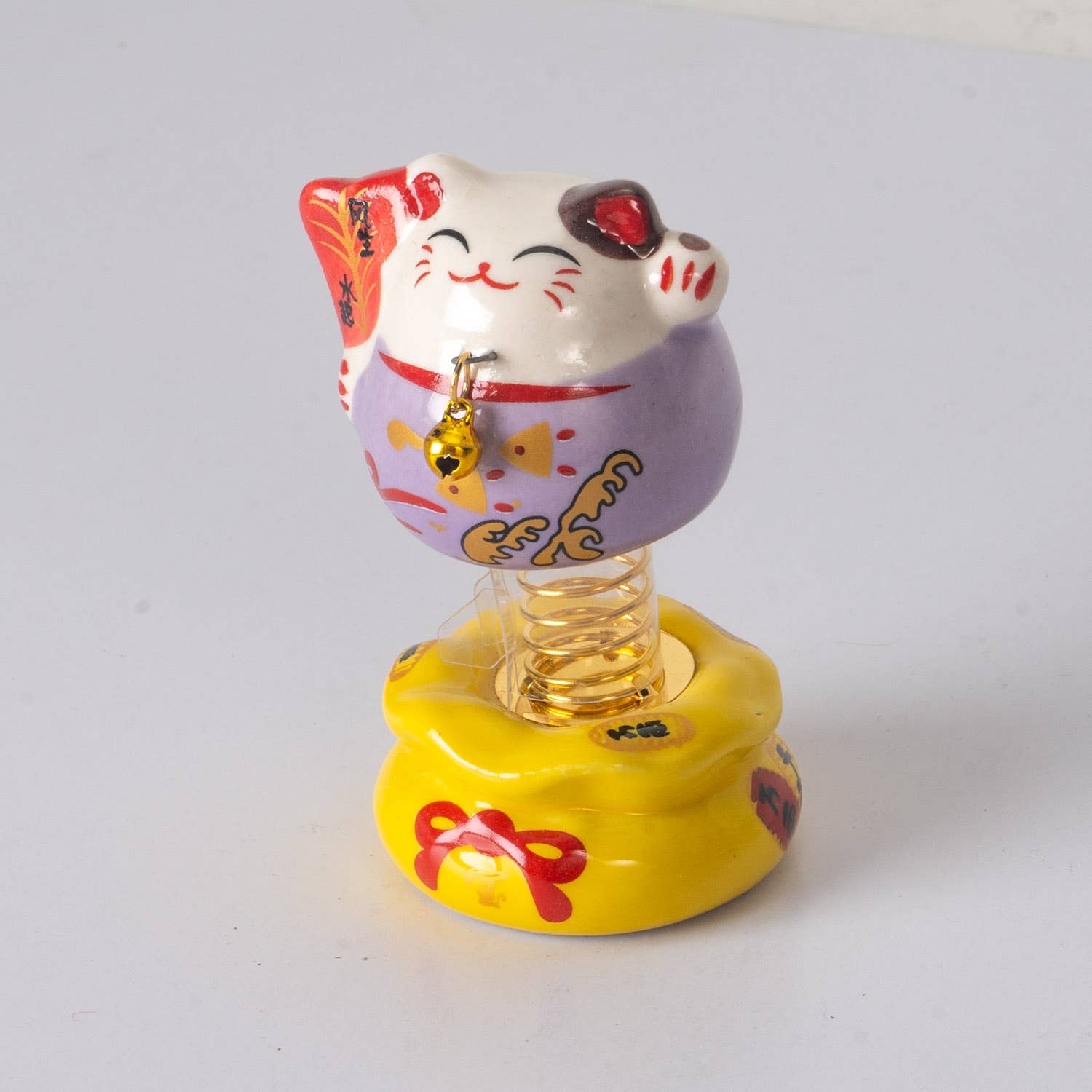 3 Inch Tall Maneki Neo Lucky Cat Figurine Bobbler (12/180)