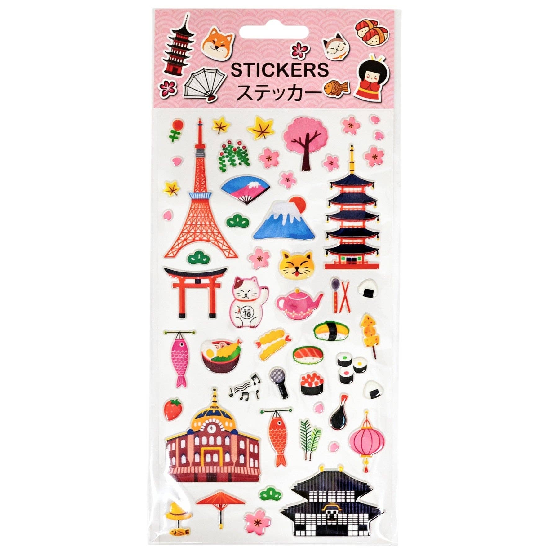 6 Piece Pack Tokyo Puffy Stickers (1/500)