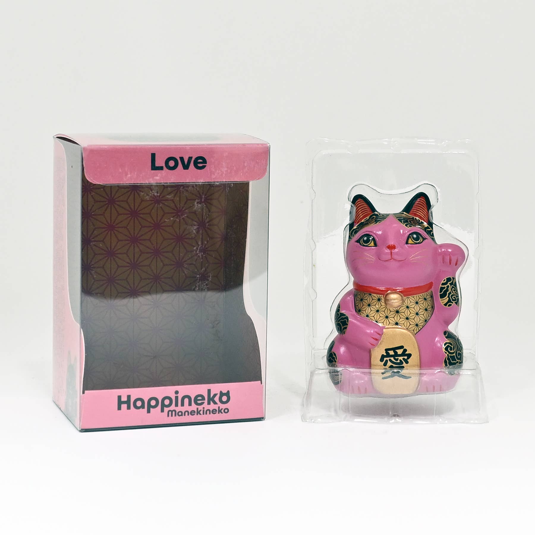 3.25"H Happineko Figurine Pink Love (1/36)