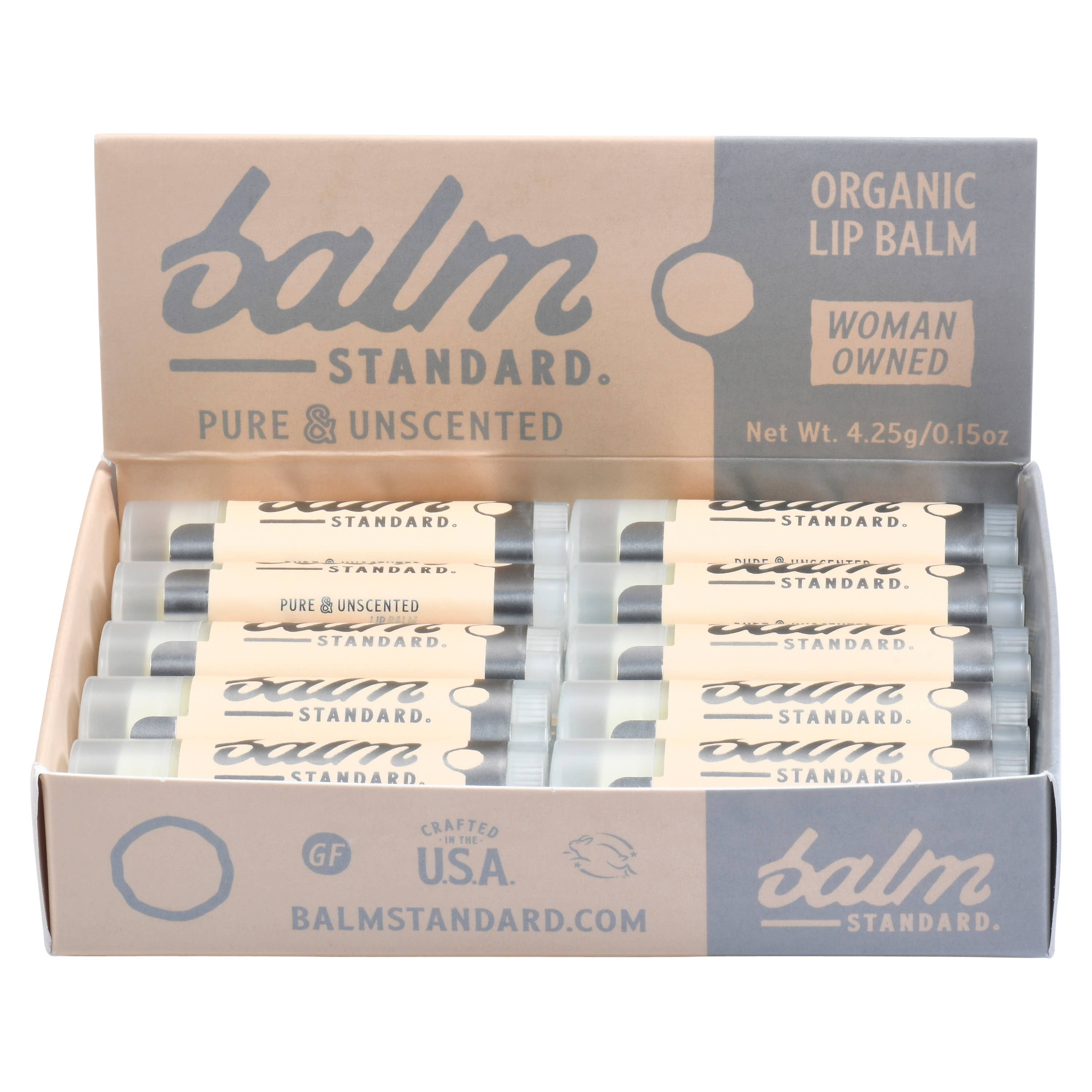 Pure & Unscented Lip Balm 20 Unit Display Box