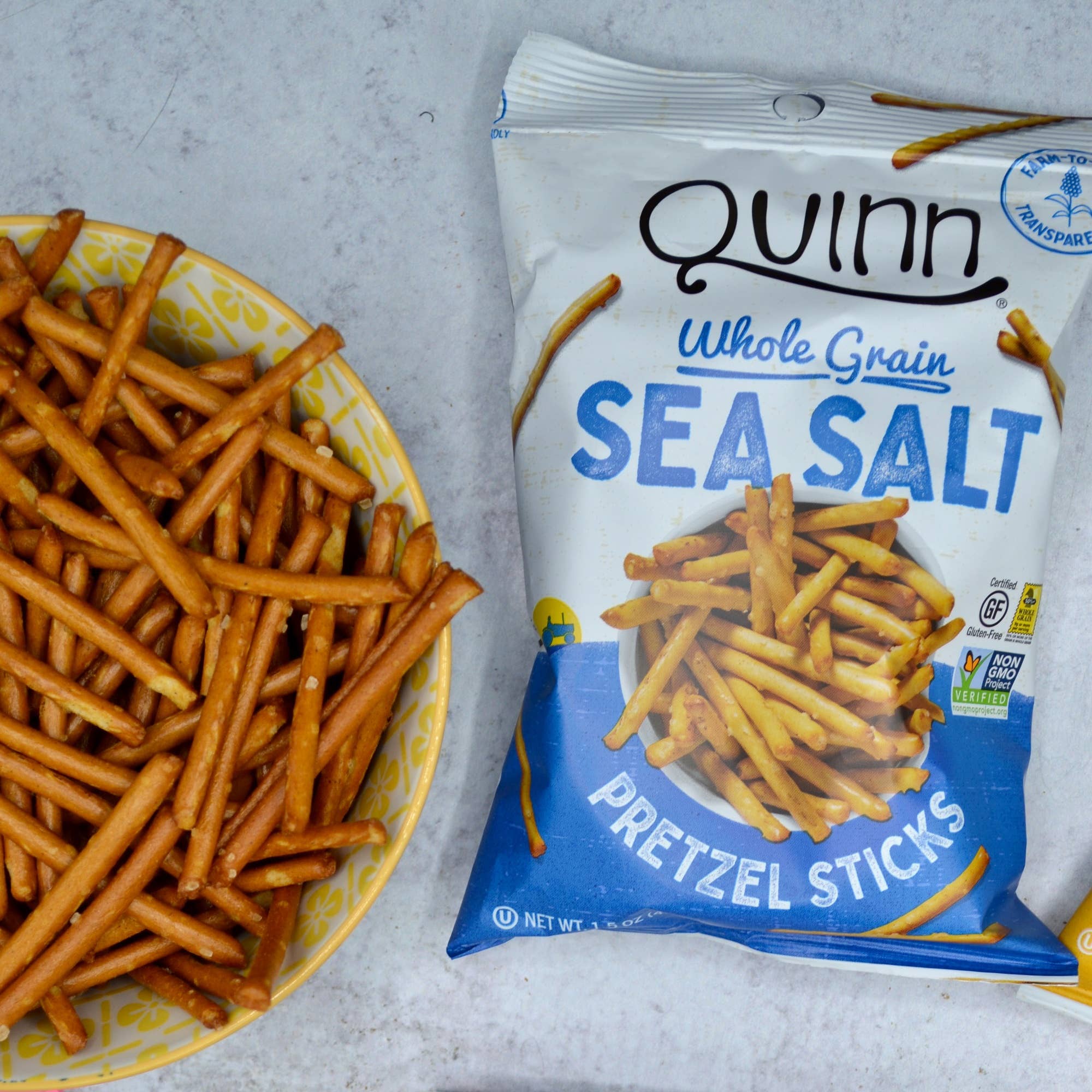 Quinn Whole Grain Sea Salt Pretzel Sticks 1.5oz (36ct)
