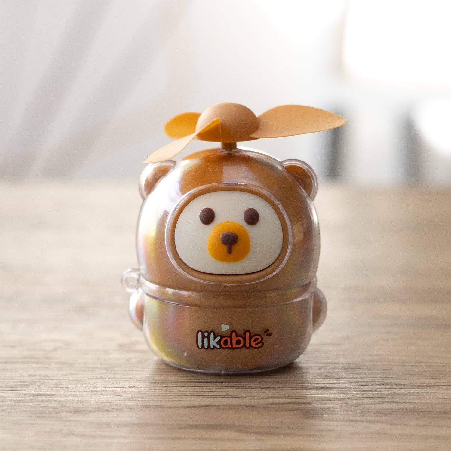 Mini Handheld Bear Fan Rechargeable Pink (1/120)