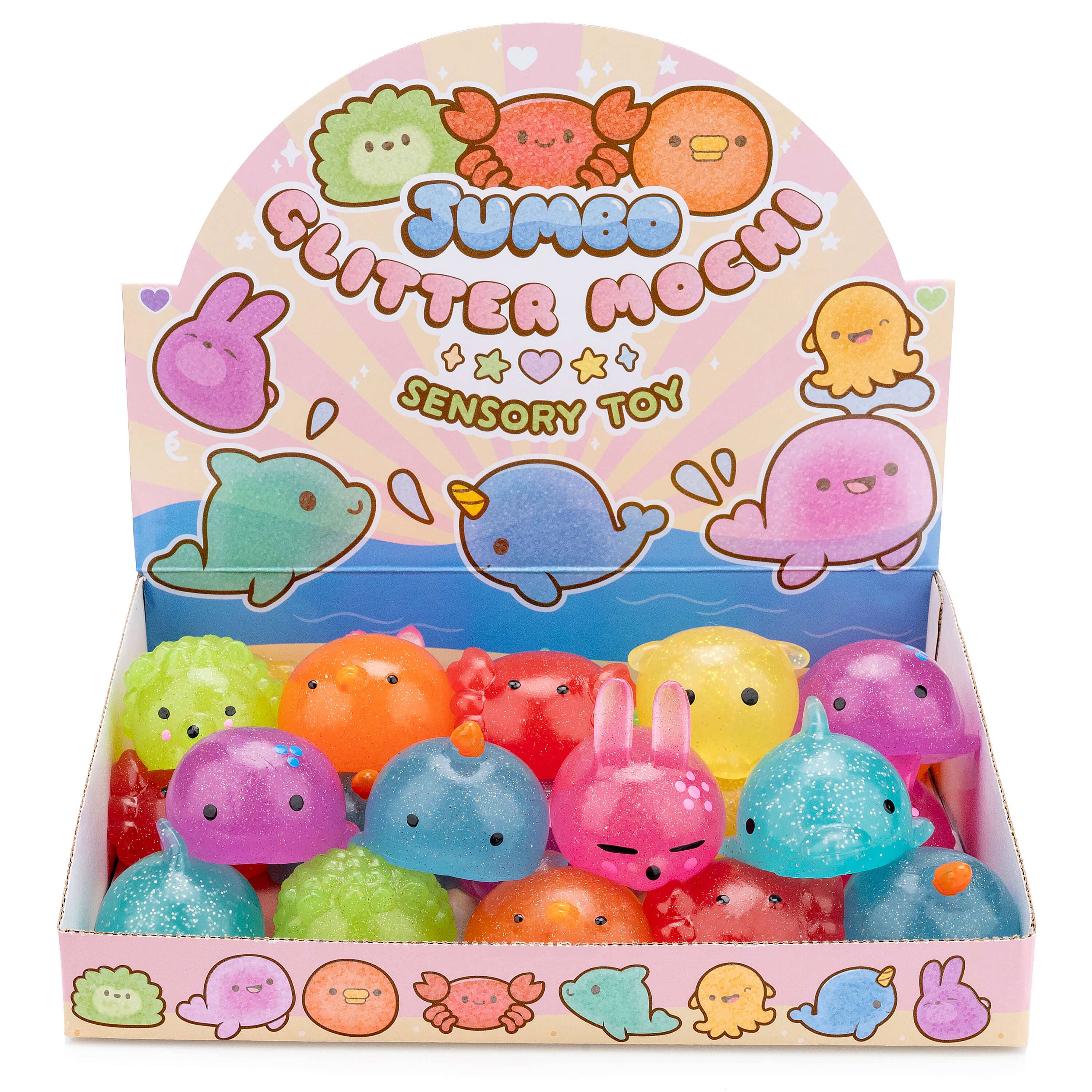 Jumbo Glitter Mochi Squishy Toy (24pcs/case)