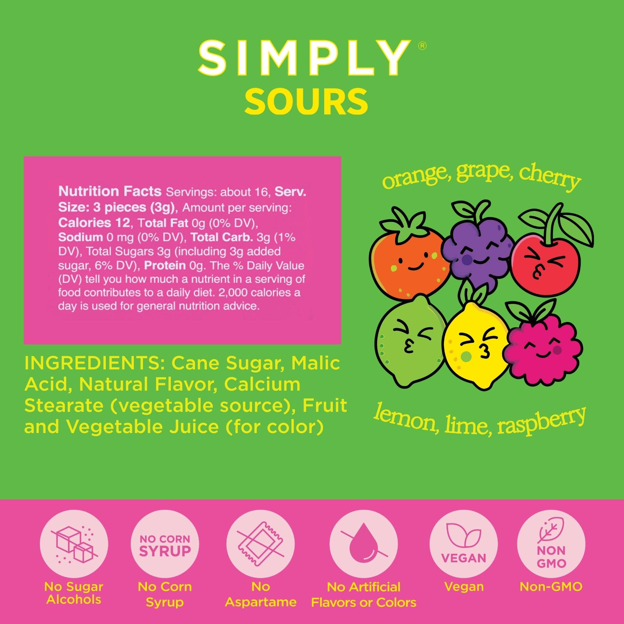 Simply Sours - Citrus Berry 1.8oz