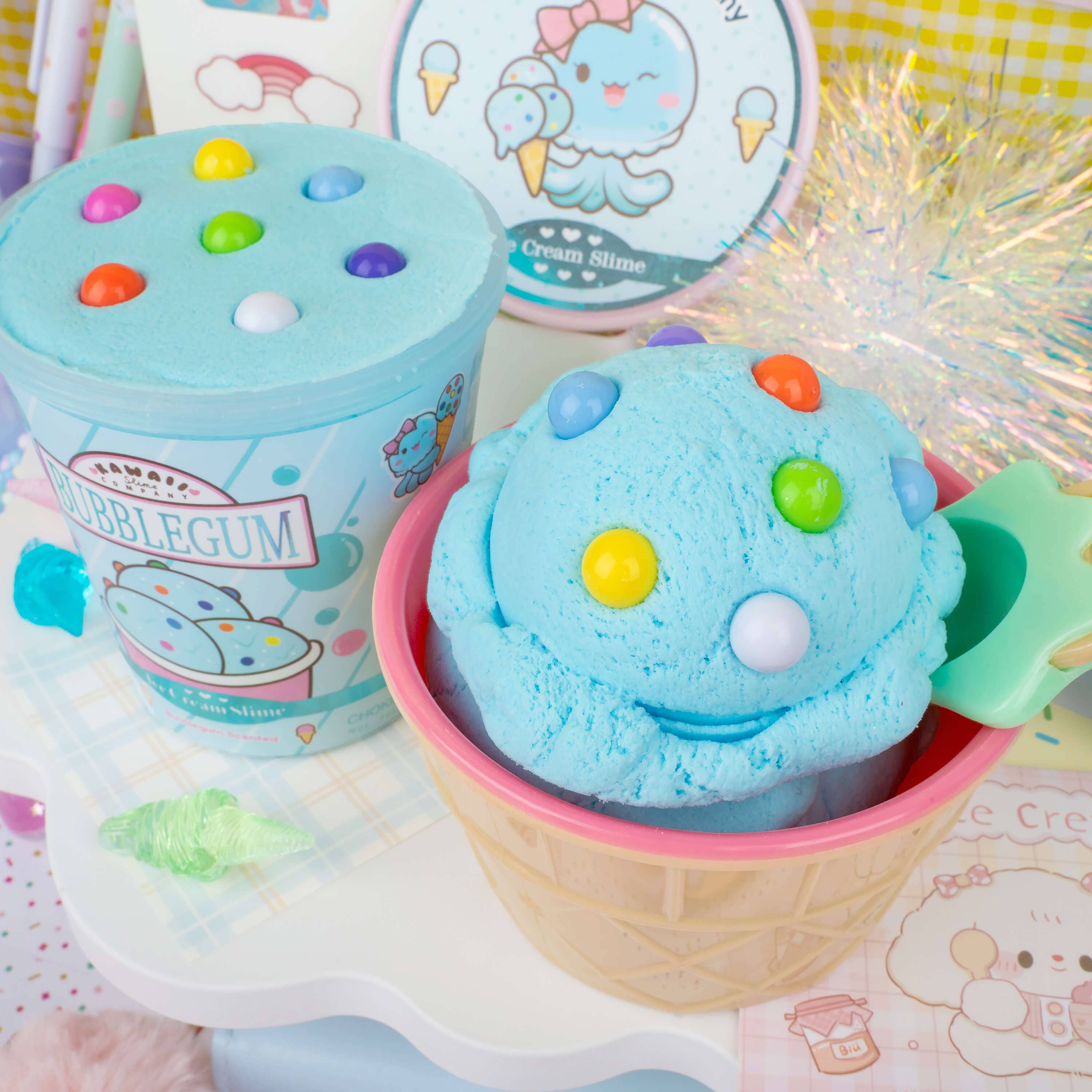 Bubblegum Scented Ice Cream Pint Slime (5pcs/case)