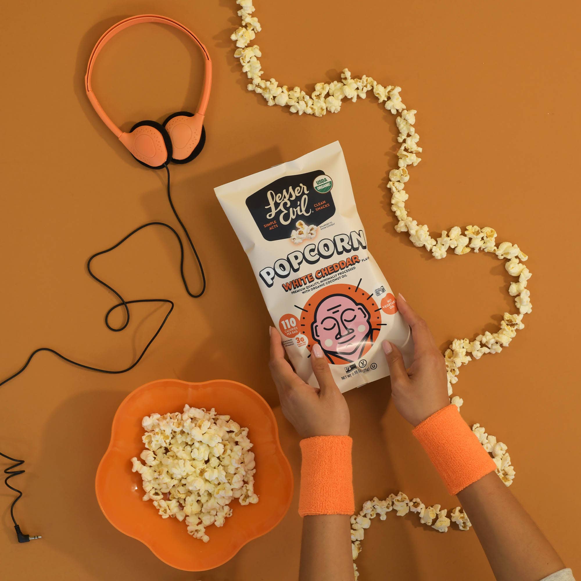 Organic Popcorn, White Cheddar Flavor .88 oz