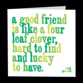 four leaf clover card