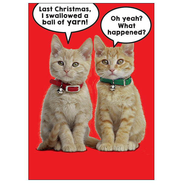 Last Christmas Kitty Cat Card