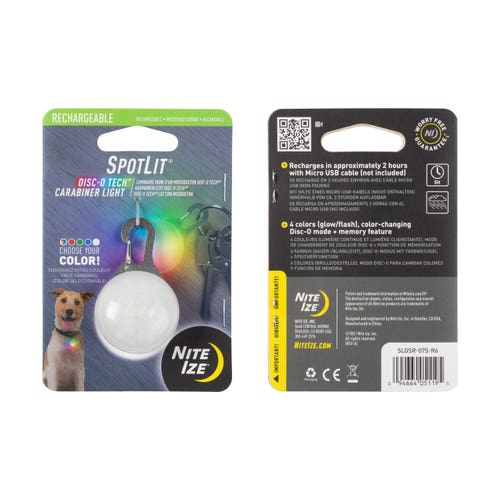 SpotLit® Rechargeable Carabiner Light - Disc-O Tech™