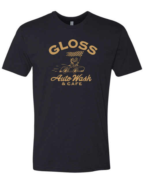 Gloss Auto Wash & Cafe Gold Sparkle T-Shirt