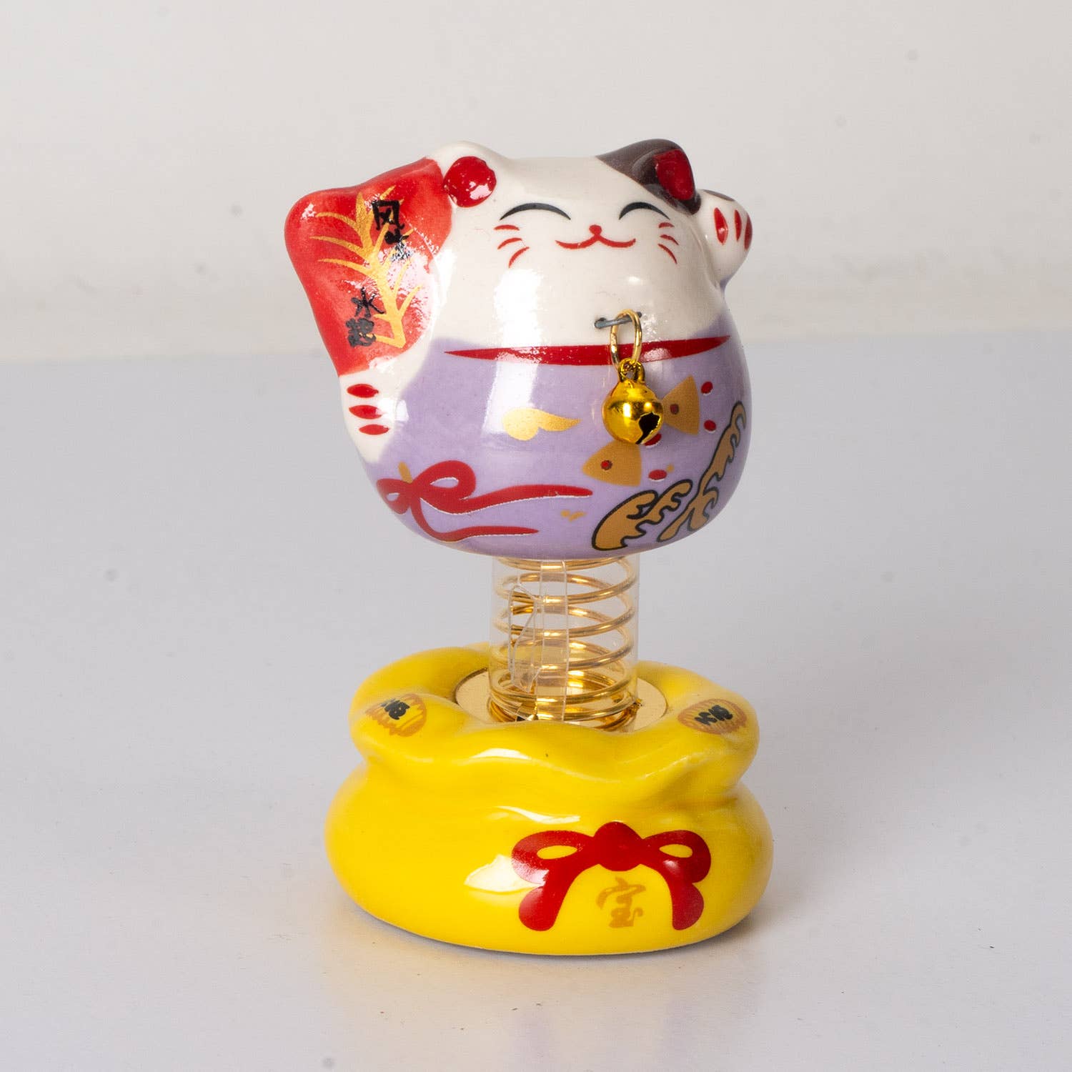 3 Inch Tall Maneki Neo Lucky Cat Figurine Bobbler (12/180)