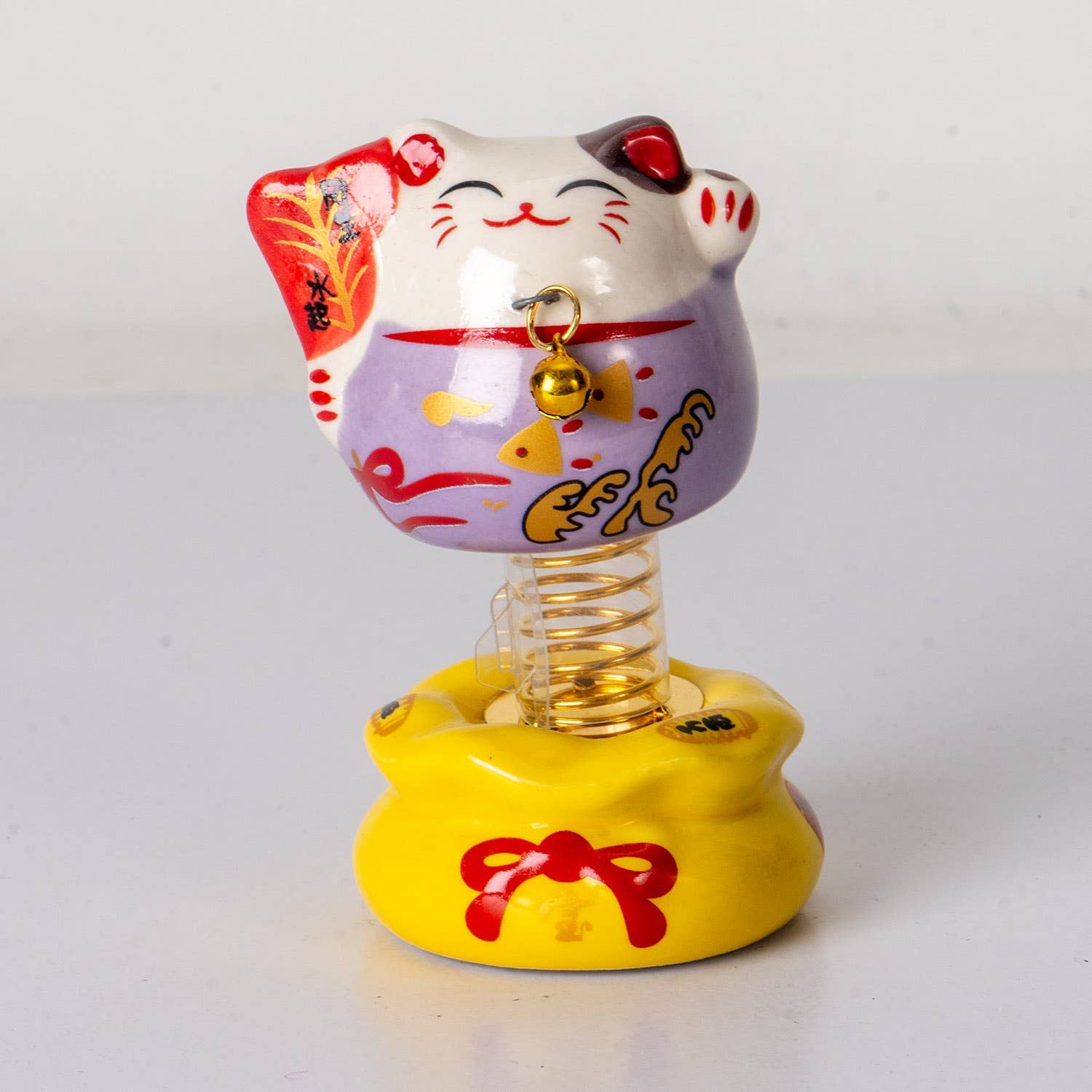 3 Inch Tall Maneki Neo Lucky Cat Figurine Bobbler (12/180)