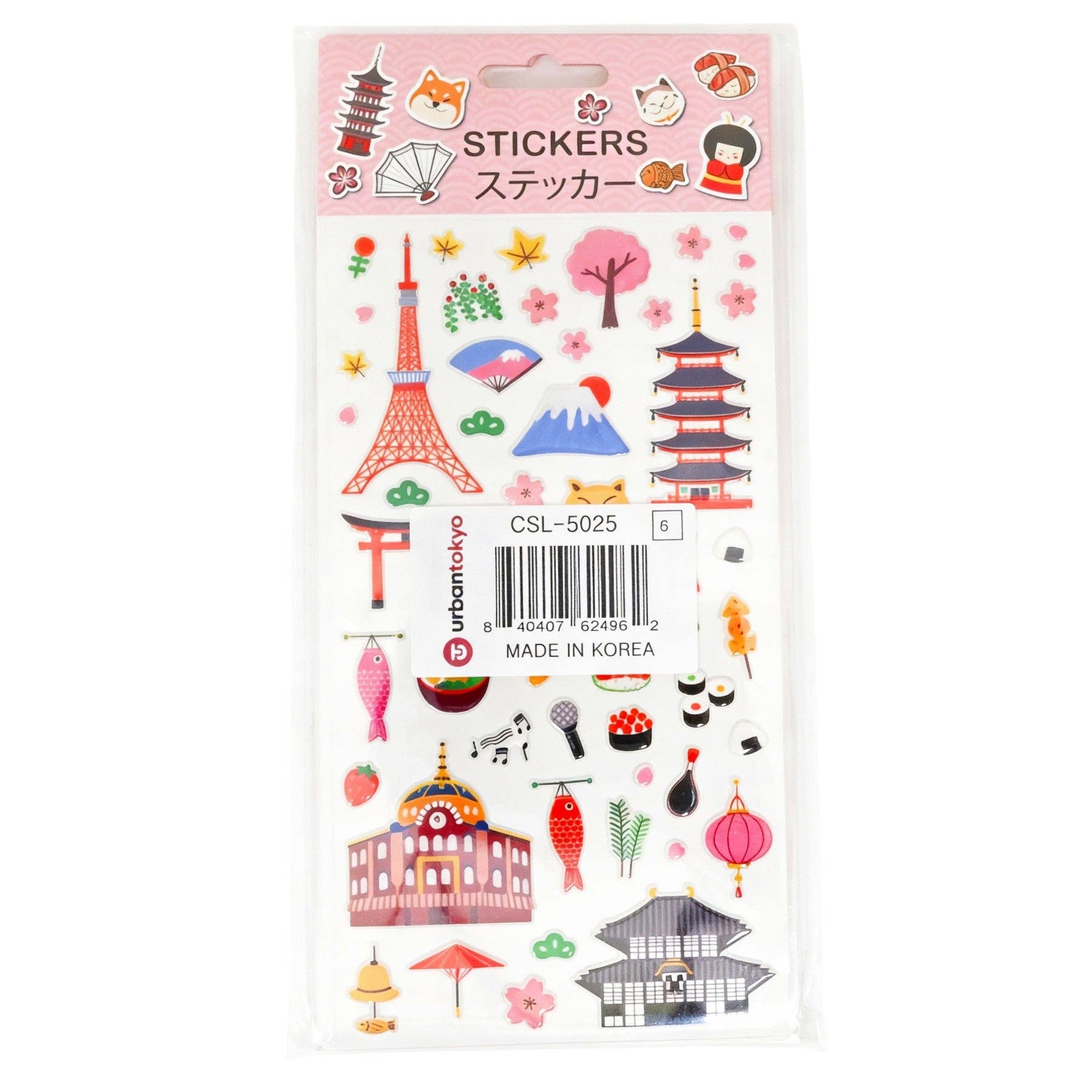 6 Piece Pack Tokyo Puffy Stickers (1/500)