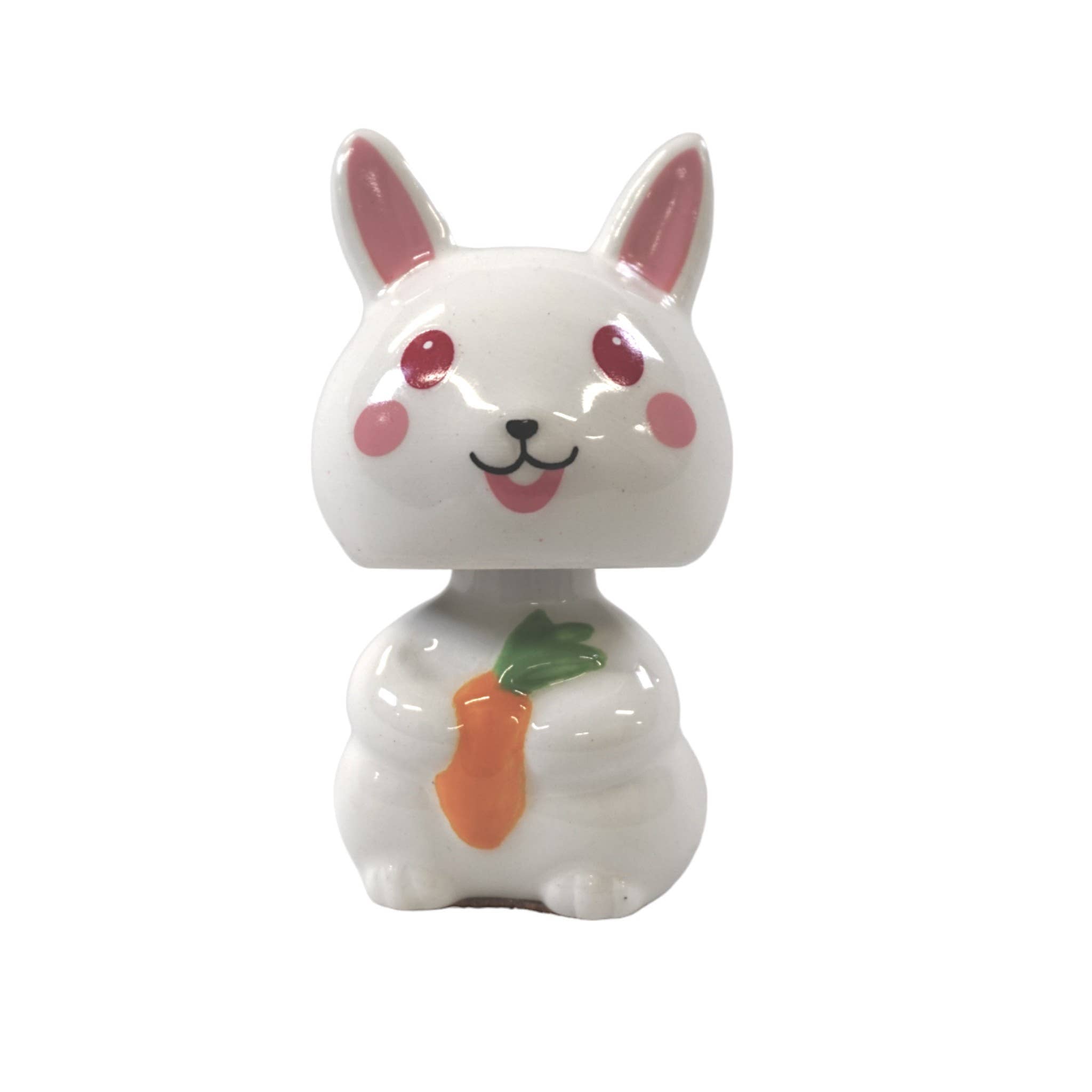 3 Inch Ceramic Bunny Bobble Head