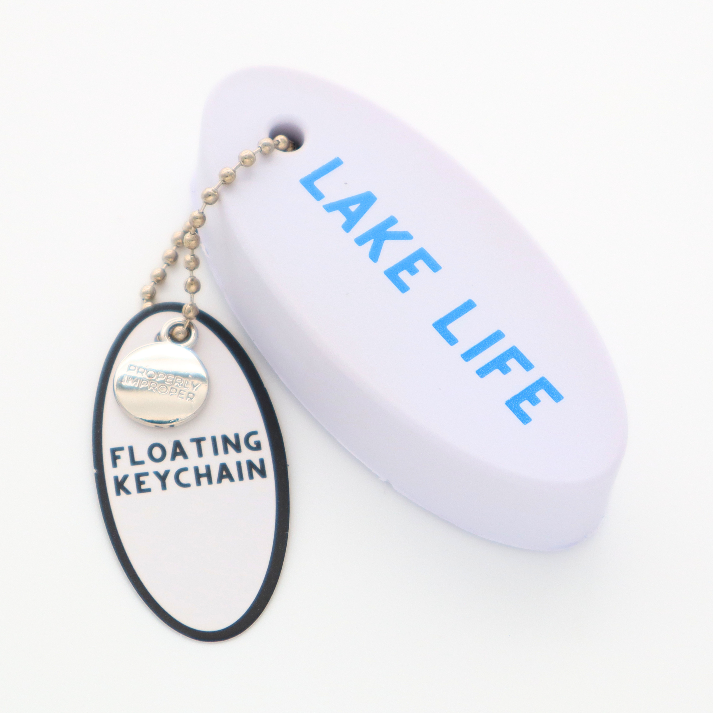 Floating Keychain White Lake Life