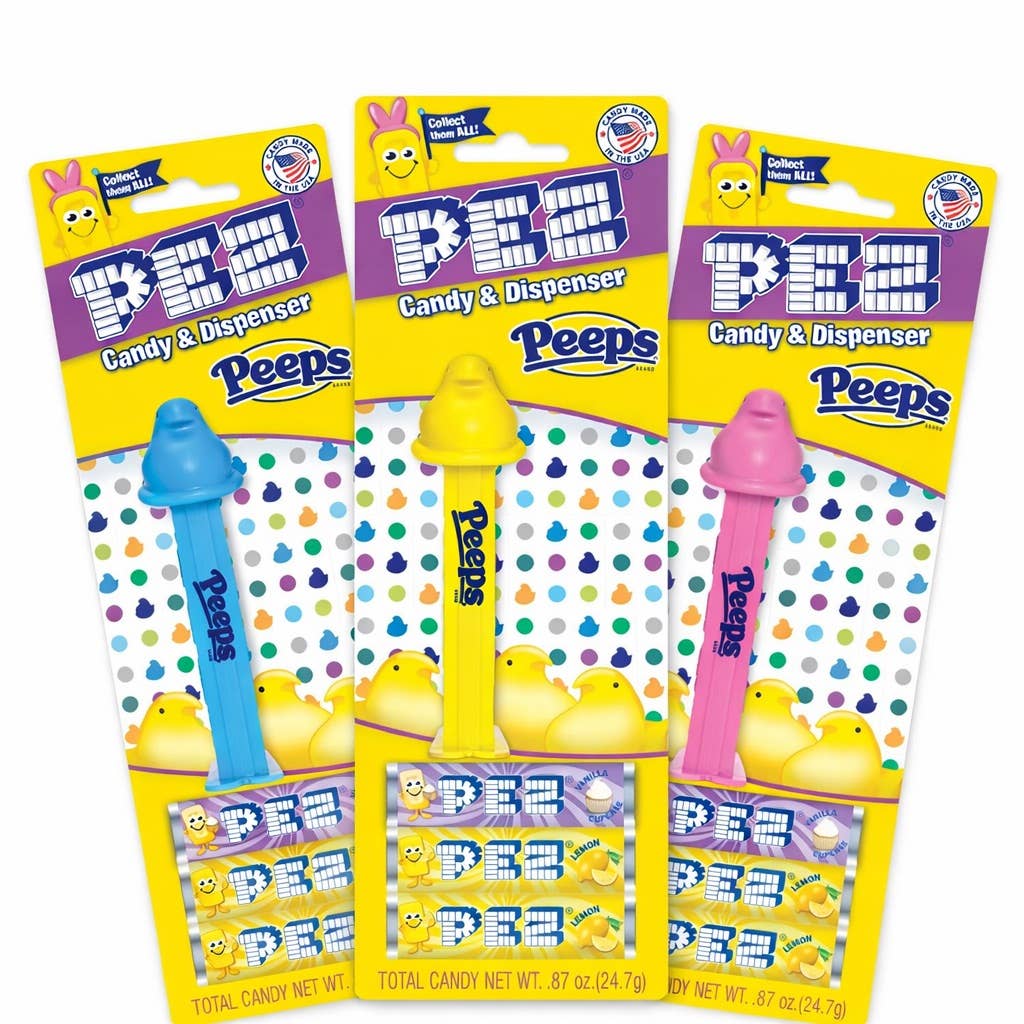 PEZ Easter Peeps Chicks Blister, 12ct Display