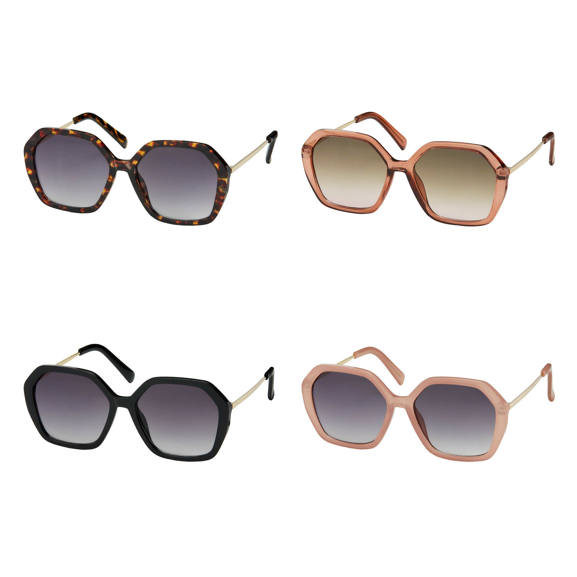 1262 - Jade- O/S Angled Combo Sunglasses
